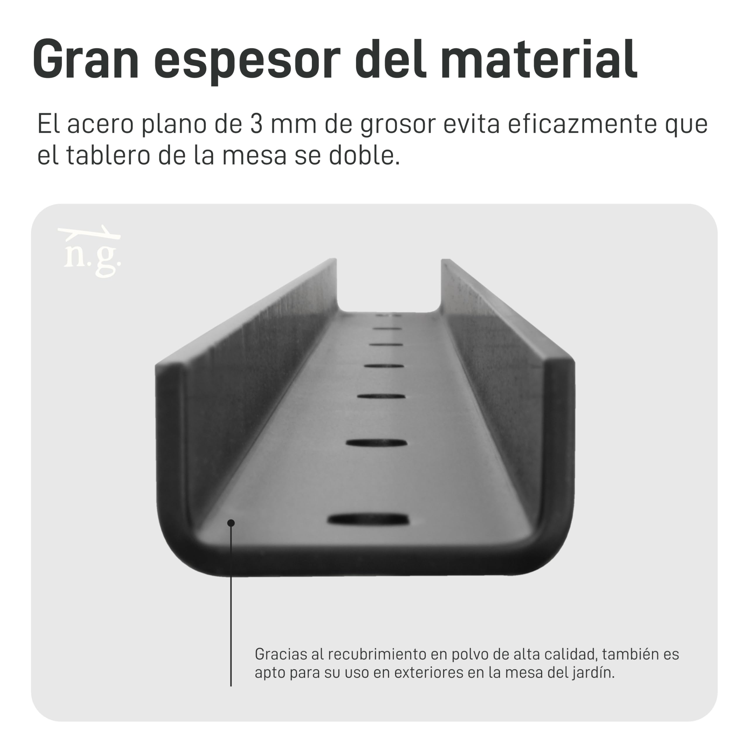 3 listones de rebaba en forma de U maciza para tableros de mesa, herrajes de mesa, base de apoyo, perfil de refuerzo, perfil en U, travesaños, perfil de refuerzo, perfil de ranura (100 cm de longitud