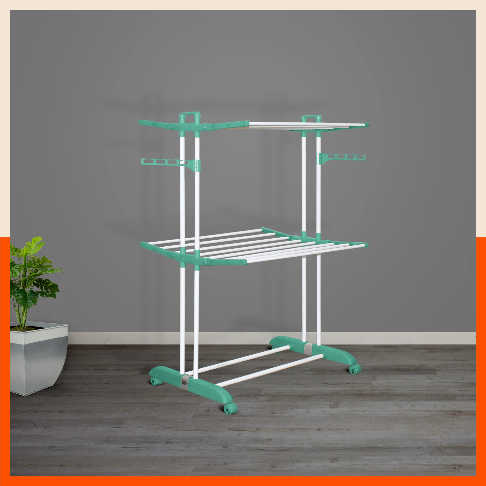 See full amazon price history chart for Bathla Mobidry Terra 2 Level Steel Modular Cloth Drying Stand (Teal - Medium) Bathla Mobidry Terra 2 Level Steel Modular Cloth Drying Stand (Teal - Medium) (B09KC9D4XH) Amazon Price History, Amazon Price Tracker