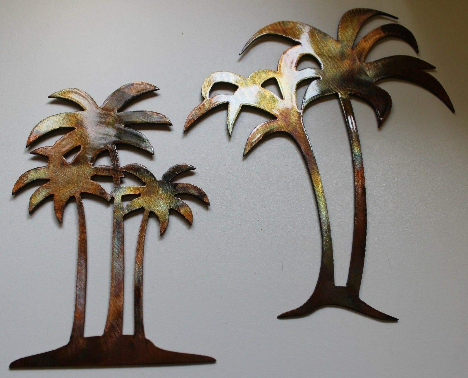 Palm Tree Set Metal Wall Art Accents