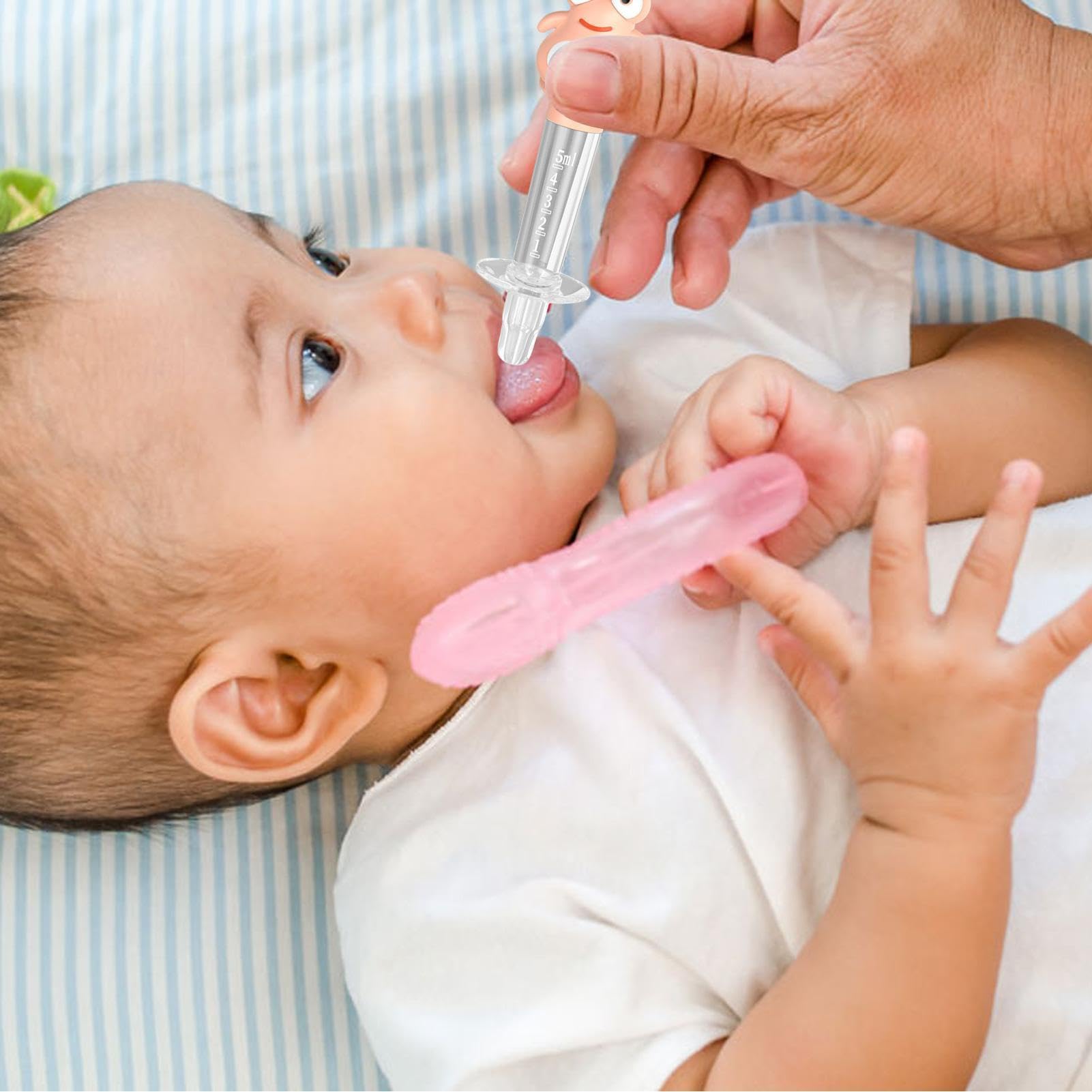 Medicine Syringe Feeder, Pacifier Medicine Dispenser - Liquid Pacifier, Silicone Nipple for Water Juice, Easy Feed Dispenser Set Box | for Newborns Medication Aid — view 6