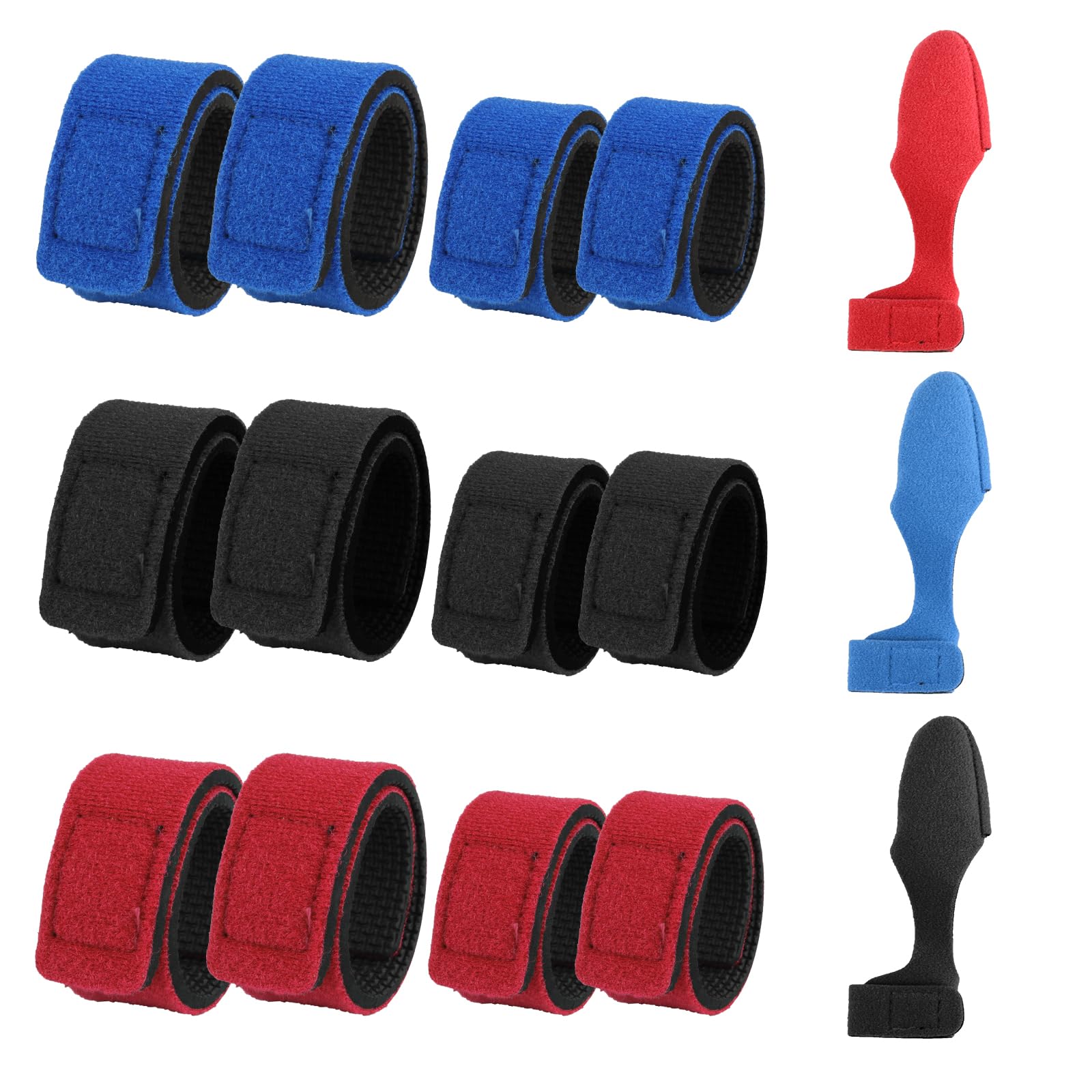 15 Stück Angelruten Gurte Set - Elastische Neopren Rutenbänder Mit Klettverschluss Für Sicheren Transport