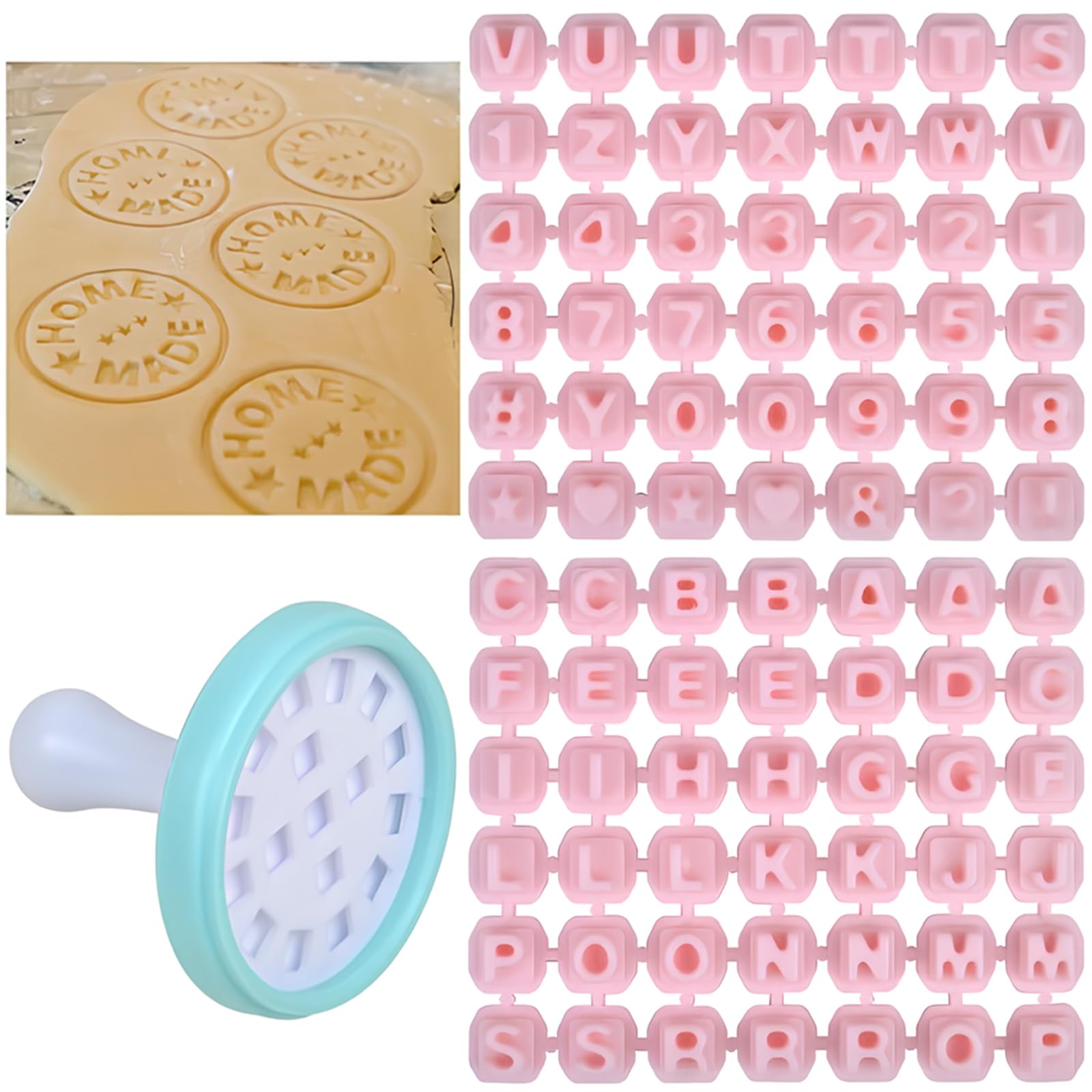 Guardini Tagliabiscotti Con Stampo Lettere E Numeri - Set Per Biscotti Personalizzati - 3