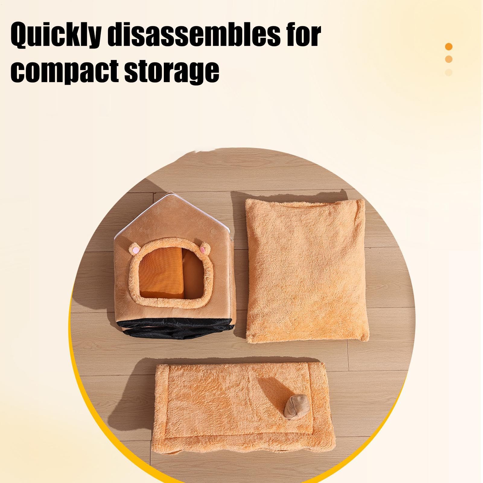 Cama Cueva Para Gatos Refugio Calmante Plegable Antideslizante | Cama Cálida Para Perros Pequeños Y Cueva Para Gatos para Cachorro Perro Pequeño Mascota Dormitorio Salón Balcón Apartamento