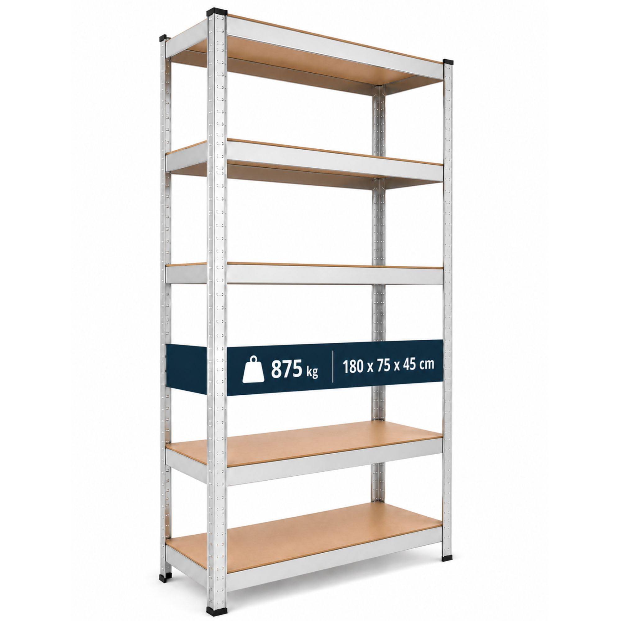 Arebos Estanteria Metalica | Estanterias Almacenaje 180x75x45cm | 875 kg | Estanterías Metálicas | Estanterias Metalicas Almacenaje | 5 Baldas