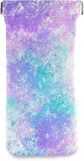 OTVEE Purple Pink Blue Cosmic Sky Eyeglass Pouch Microfiber Leather Squeeze Top Stylish Sunglasses Case for Women
