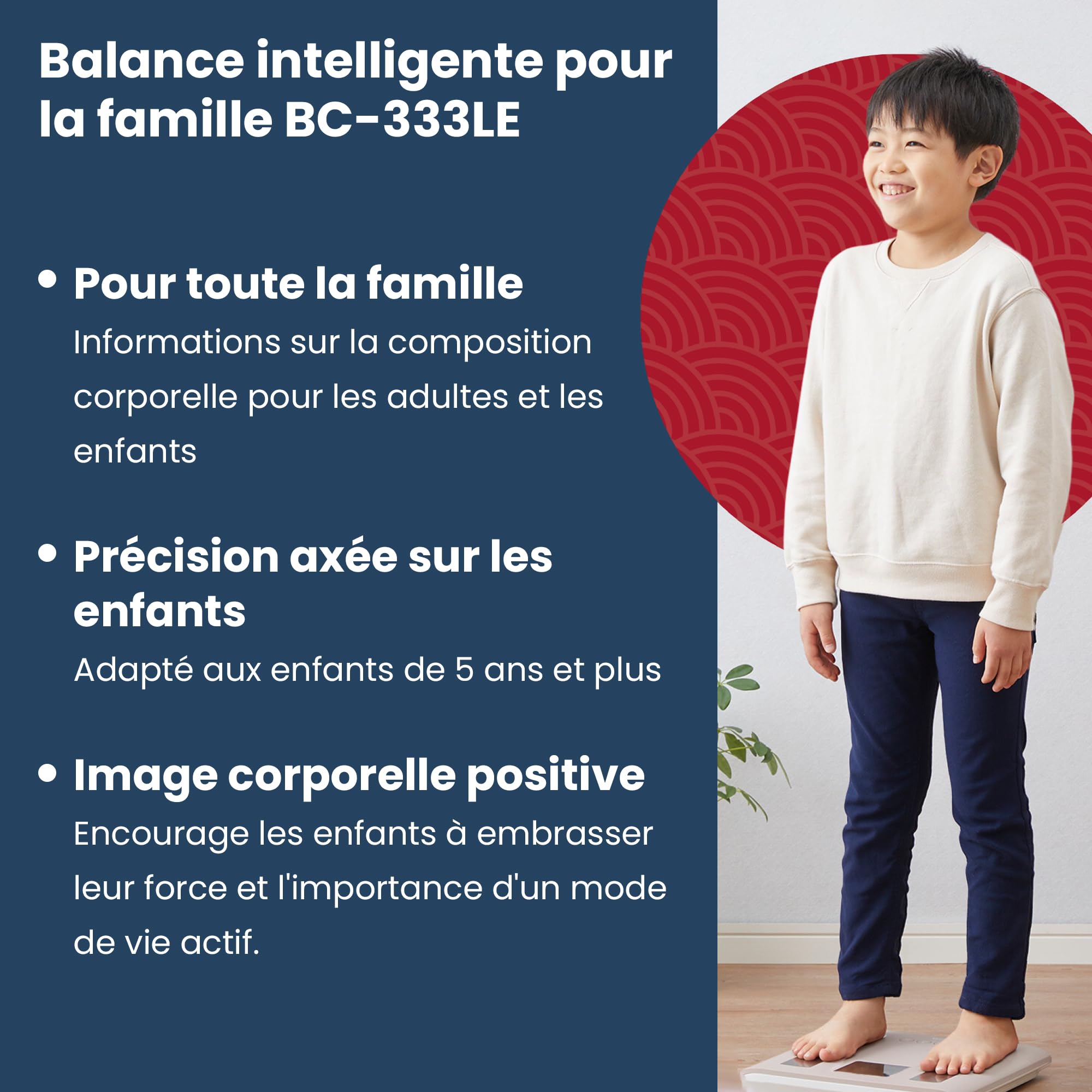 TANITA BC-333LE - Balance intelligente pour toute la famille - Favorise une image corporelle positive