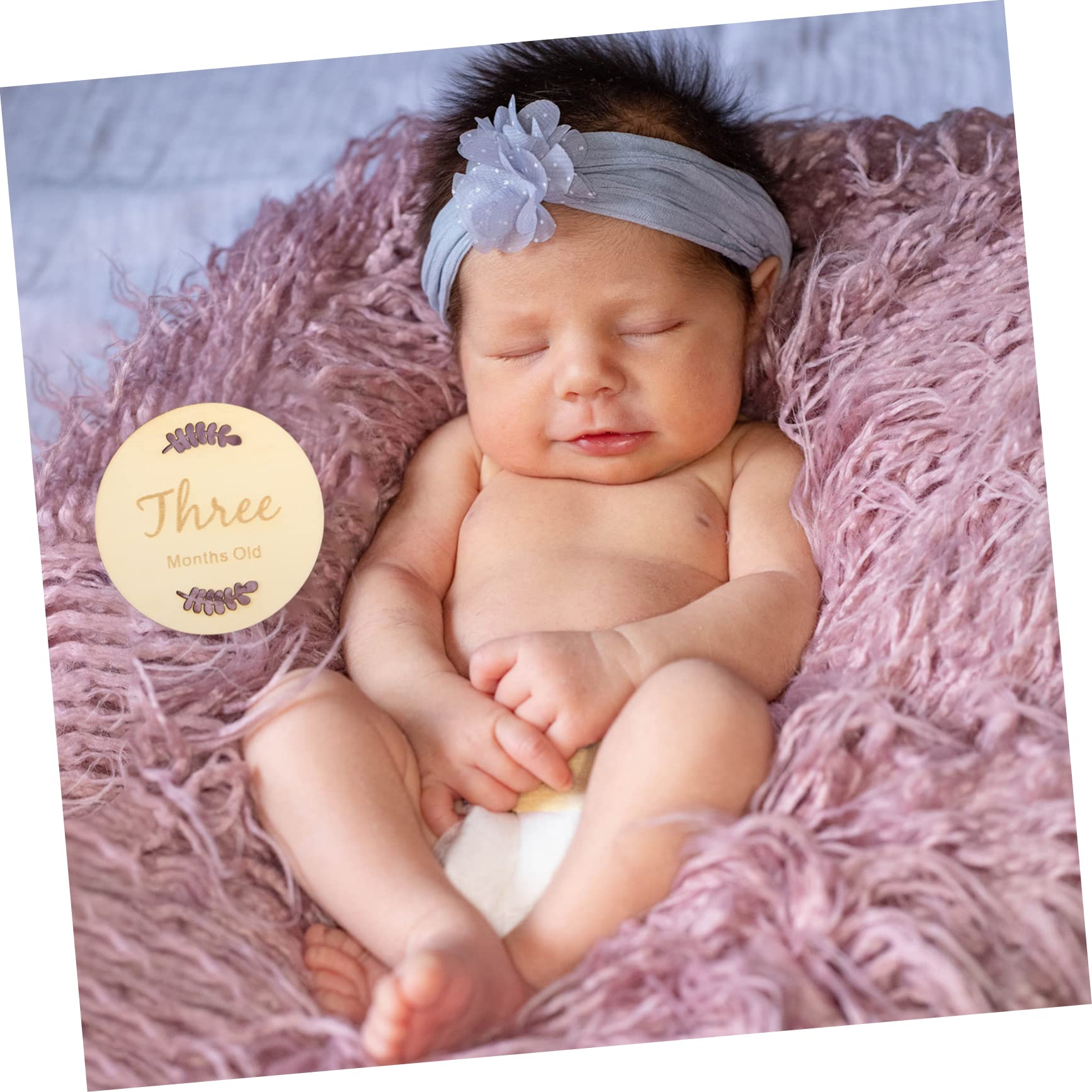 VICASKY Wooden Baby Milestone Cards Newborn Announcement Set 1 Month Sign for Nursery