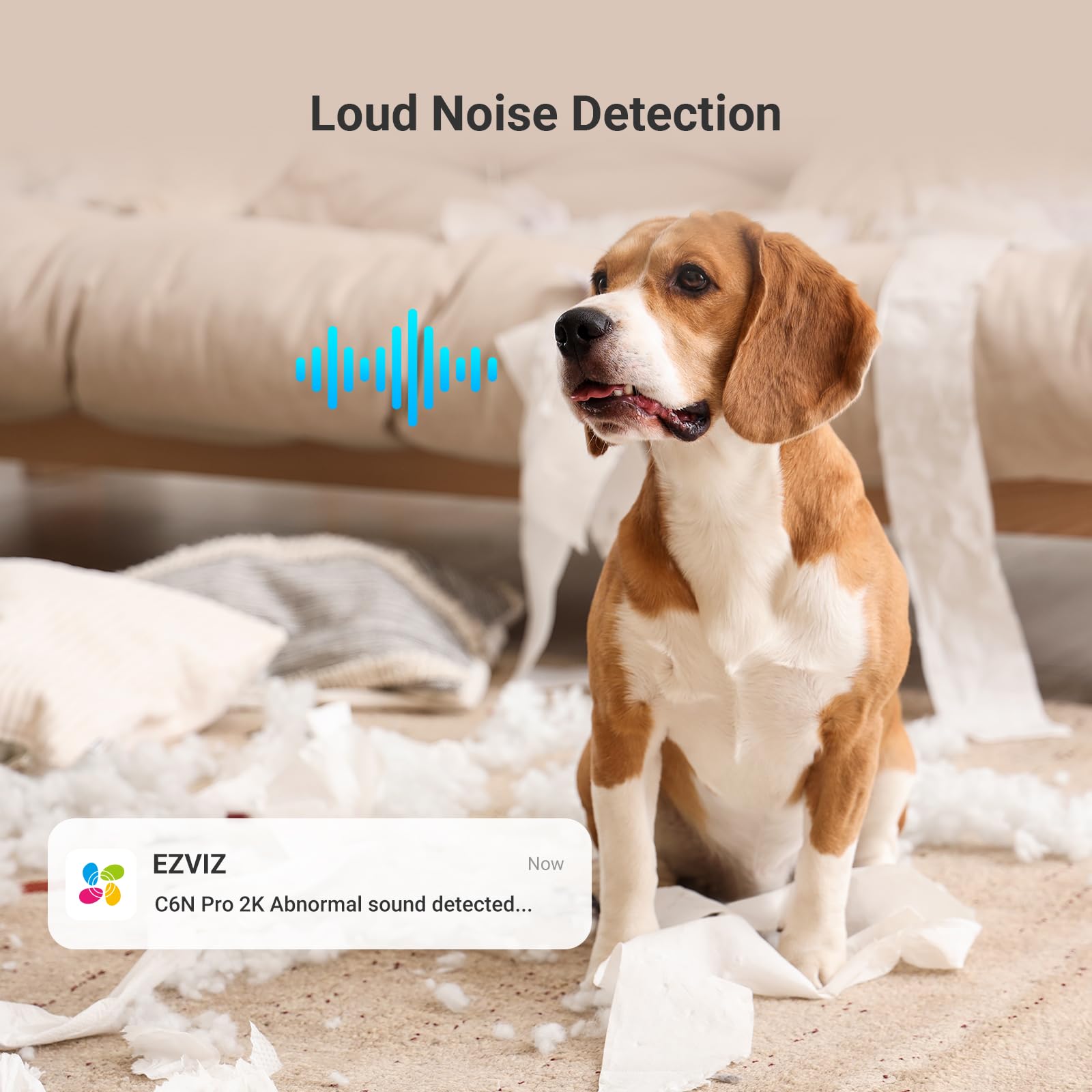 EZVIZ C6N Pro, 2K Indoor Camera Wireless, Baby Monitor with Call Button, Pet Camera Sound Detection, 360° Pan/Tilt/Zoom - Image 3