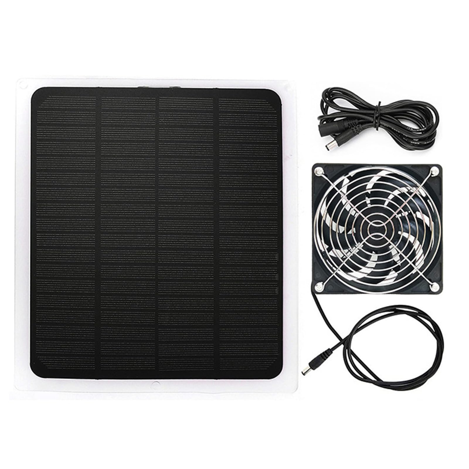 Kalttoy 10W Solar Exhaust Fan Air Extractor Ventilator Solar Panel Powered Fan for Dog Chicken House Greenhouse Home Panel Outdoor for Chicken Weatherproof Outdoor Dog House