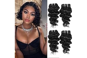 10 Inch 12A Grade Deep Wave Human Hair Bundles