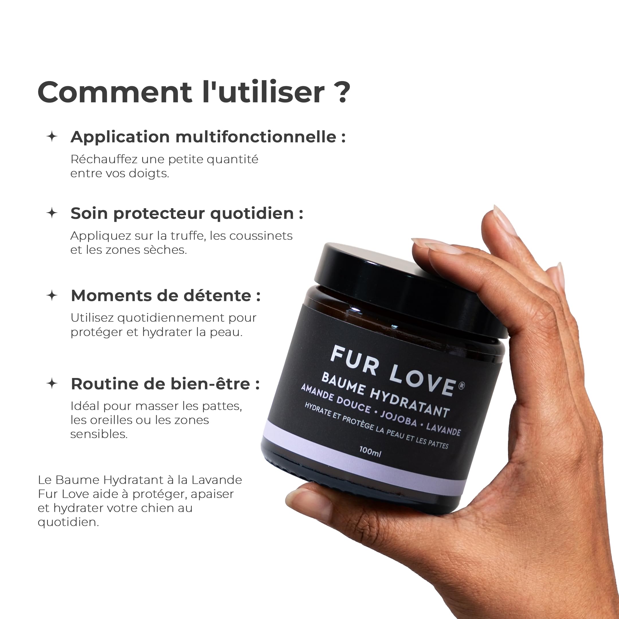 Baume Coussinet Truffe Chien - Soin Hydratant Zones Sèches – Cire D’Abeille, Huiles Apaisantes – Protection Pattes Peau Irritée – Soin Nourrissant, Protecteur Quotidien
