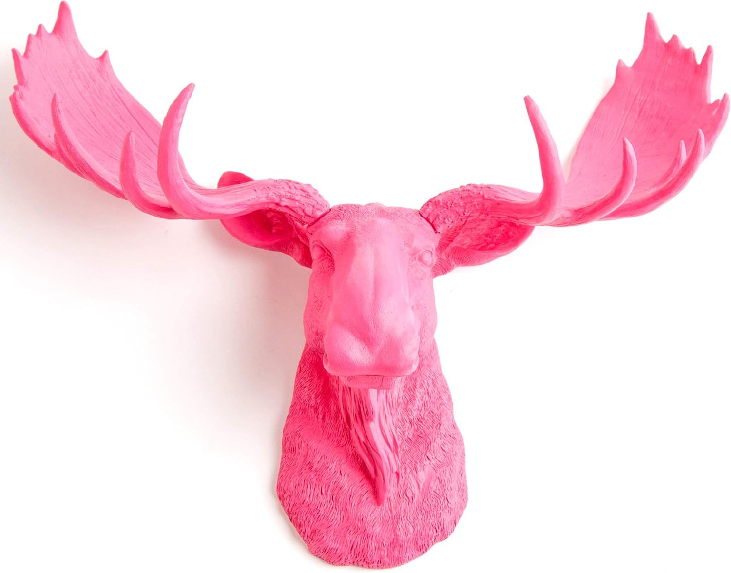 Moose Head Decor The Phillipa Pink Faux Moose Head Resin Moose