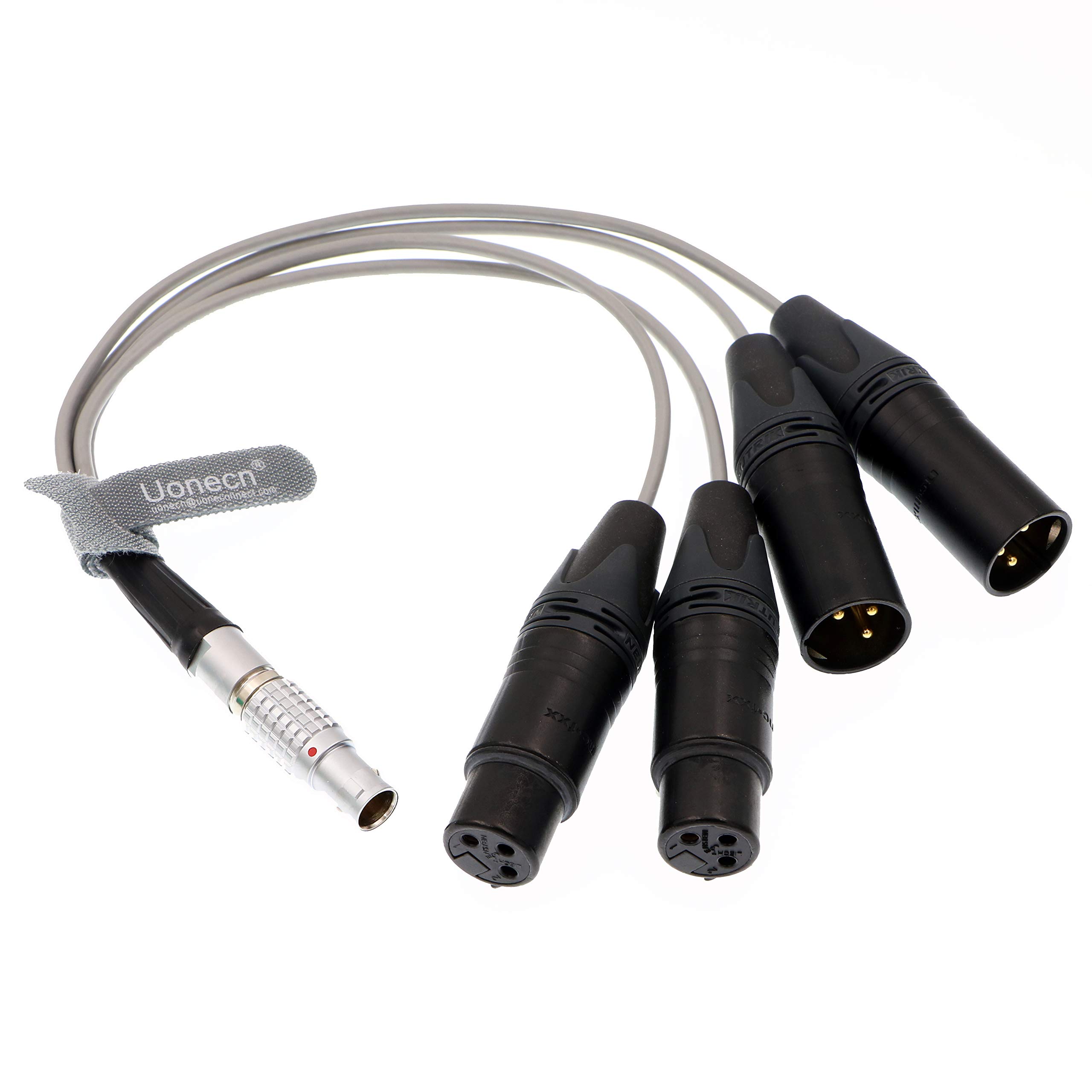 Uonecn 10 Pin Male Plug to 4 XLR 3 Pin Breakout Audio Input Output Cable for Atomos Shogun Monitor Recorder Audio Splitter 30cm - Image 3