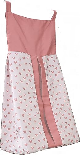 Organizador de almacenamiento apilador de pañales para cuna con patrón de corazones rosa claro, 1 unidad