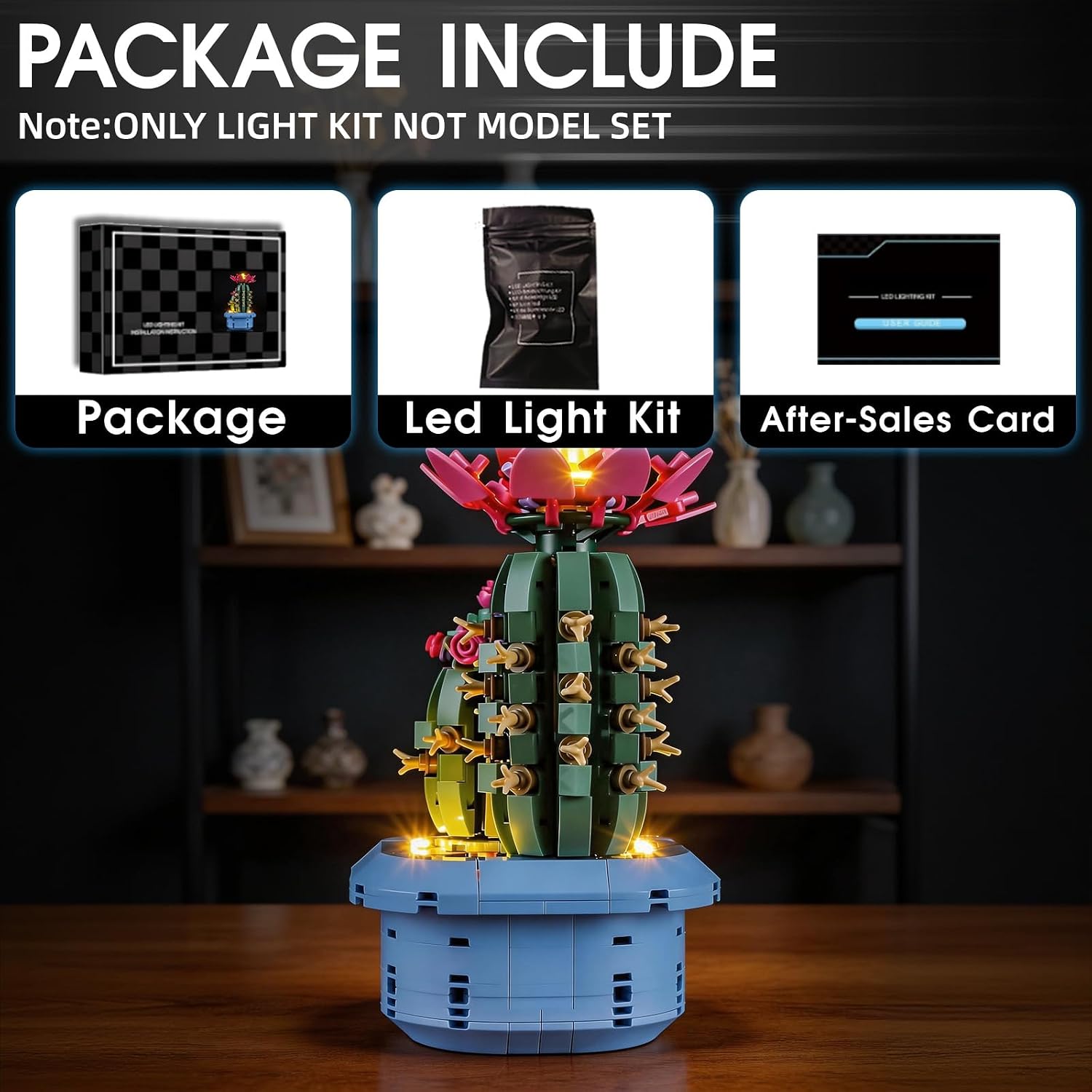 LED Light for Lego The Botanical Collection Flowering Cactus 11509 Set, Light Kit Compatible with Lego 11509 Building Blocks Model, Not Included The Model Set image 3