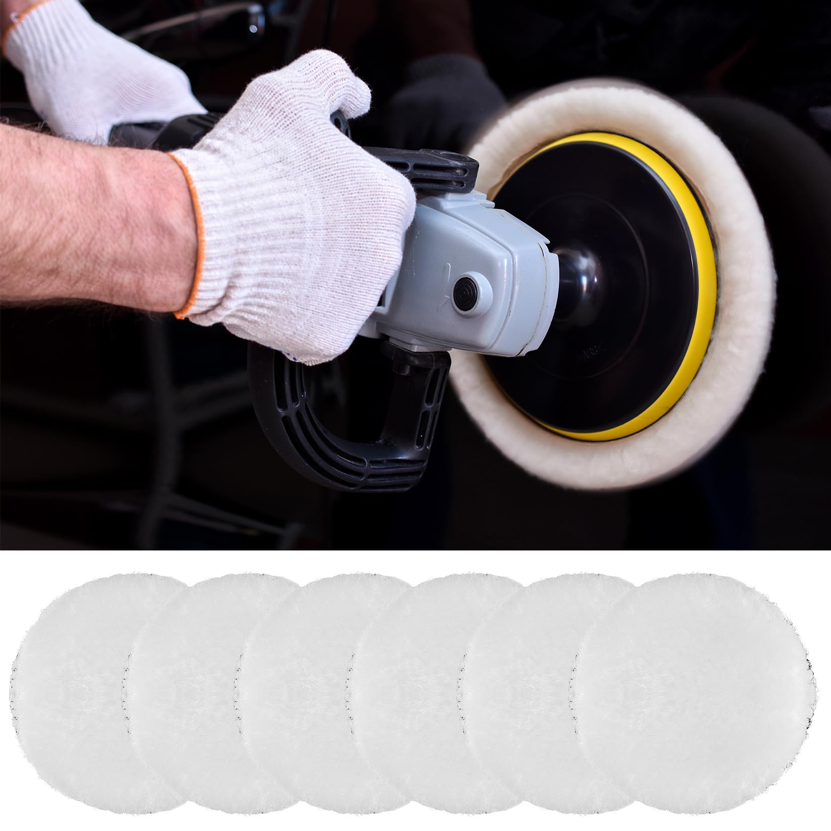 12 tamponi per lucidatura auto da 7,6 cm per trapano, trapano, lucidatura, ceratura, lucidatura, lucidatura, lucidatura auto, lucidatura, levigatura, ceratura, sigillatura, con adattatore per trapano