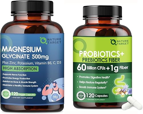 Suplemento de glicinato de magnesio con fibra prebiótica