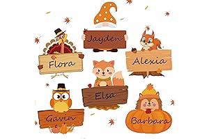 Henoyso Thanksgiving Name Tags for Table