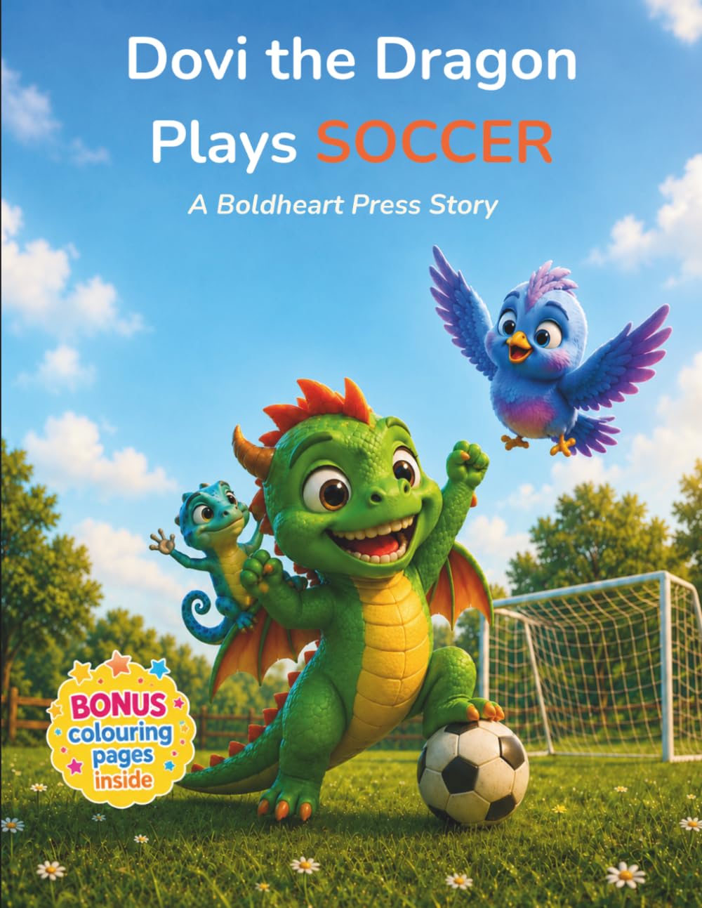 Dovi the Dragon Plays Soccer: A Children's Story & Activity Book on Teamwork