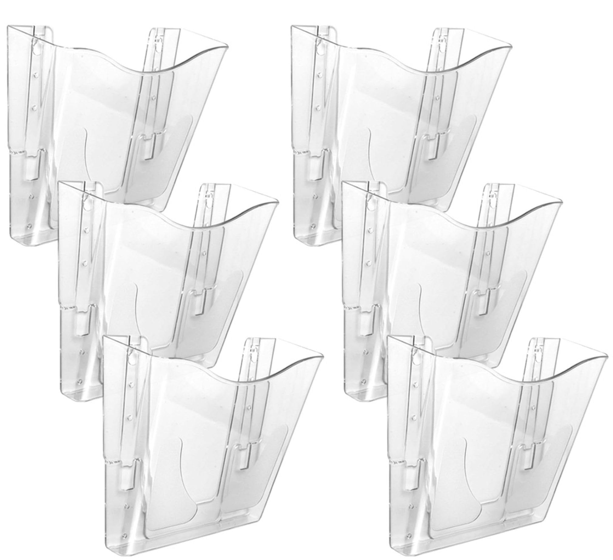 Deflecto Smoke A4 Wall Mounted Document Holders (Pack of 6) โ Portrait Sign, Leaflet & Menu Stands โ image 1