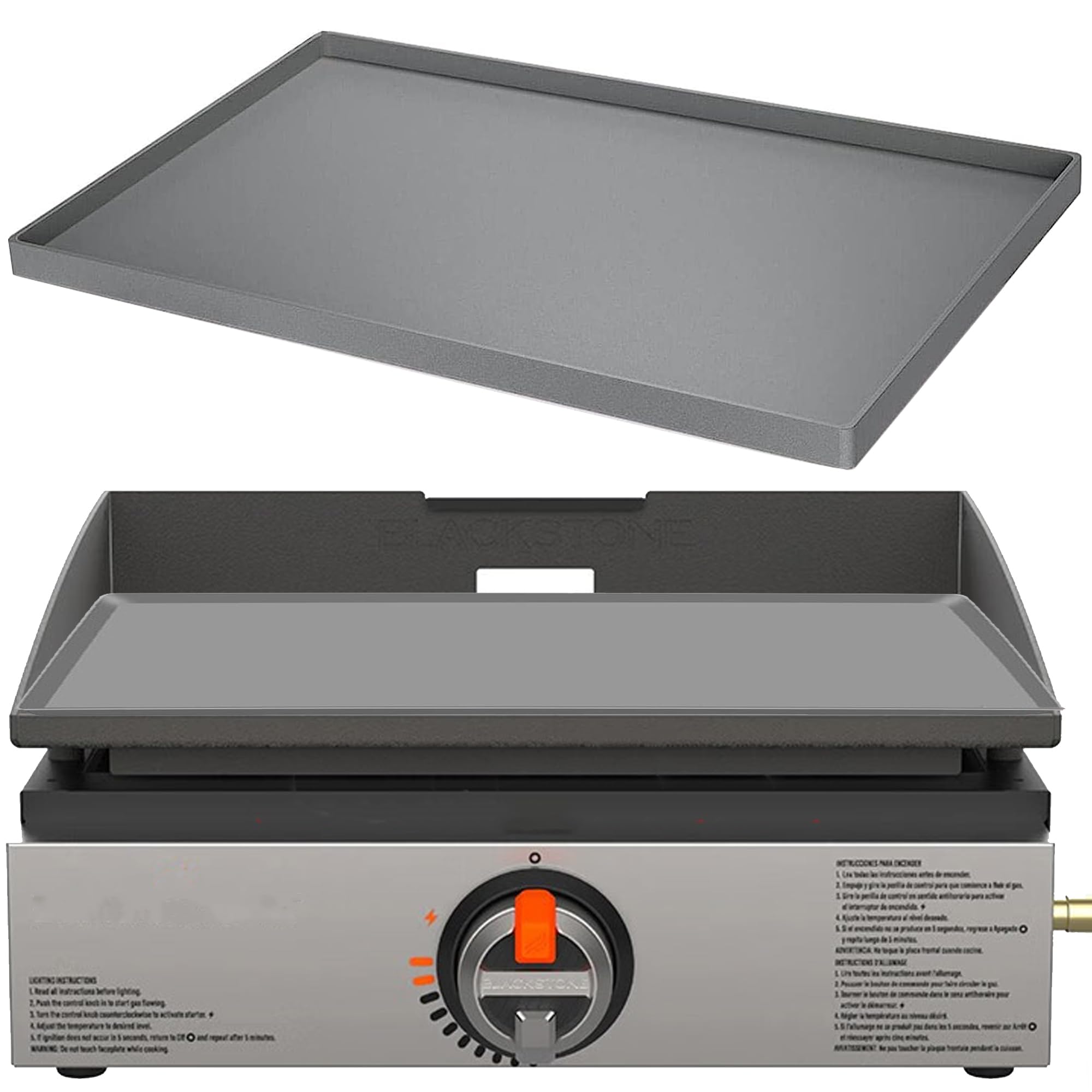 NMM Silicone Griddle Mat for Blackstone 17 Inch Griddle, Griddle Buddy Grill Mat Heavy Duty Waterproof Griddle, All Season Cooking Protective Cover (Grey)