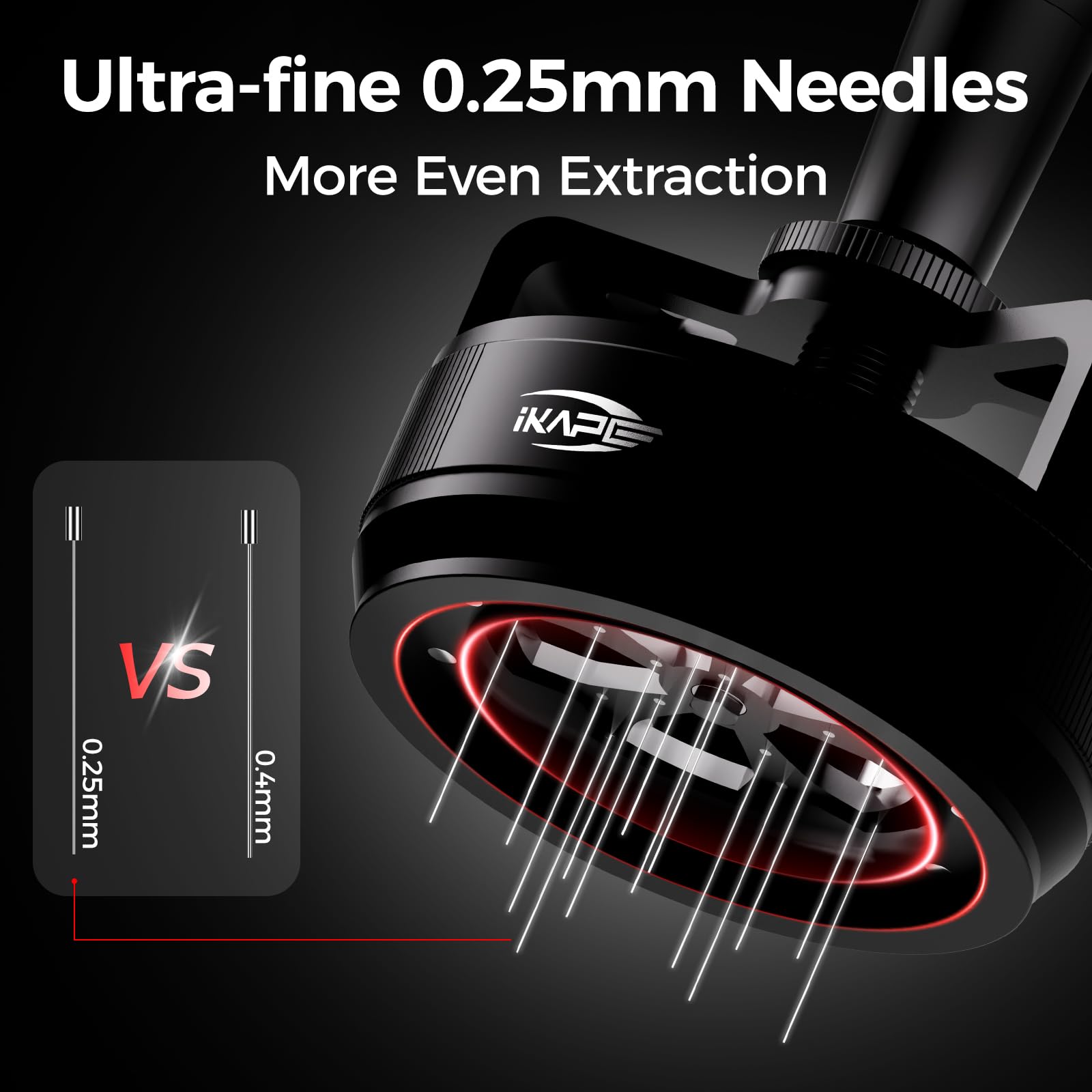 IKAPE Herramienta WDT de 58 mm para espresso, herramienta de distribución de 0,25 mm con 14 agujas, rotación automática de un botón y profundidad ajustable, base magnética, agitador de espresso
