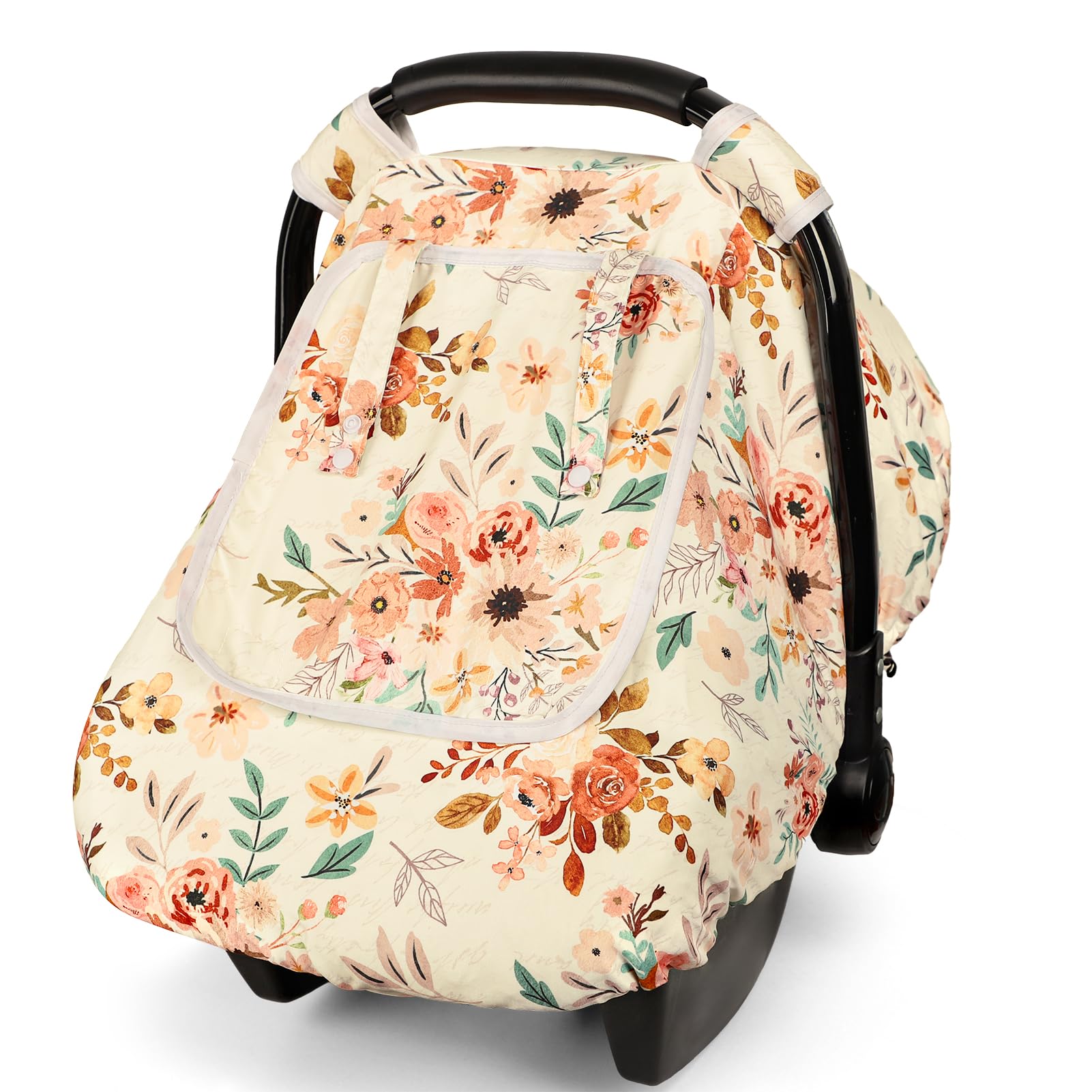 TANOFAR Car Seat Cover Baby, Winter Carseat Cover for Newborn, Infant Car Seat Cover with Windproof and Kick-Proof, Super Warm Plush Fleece Baby