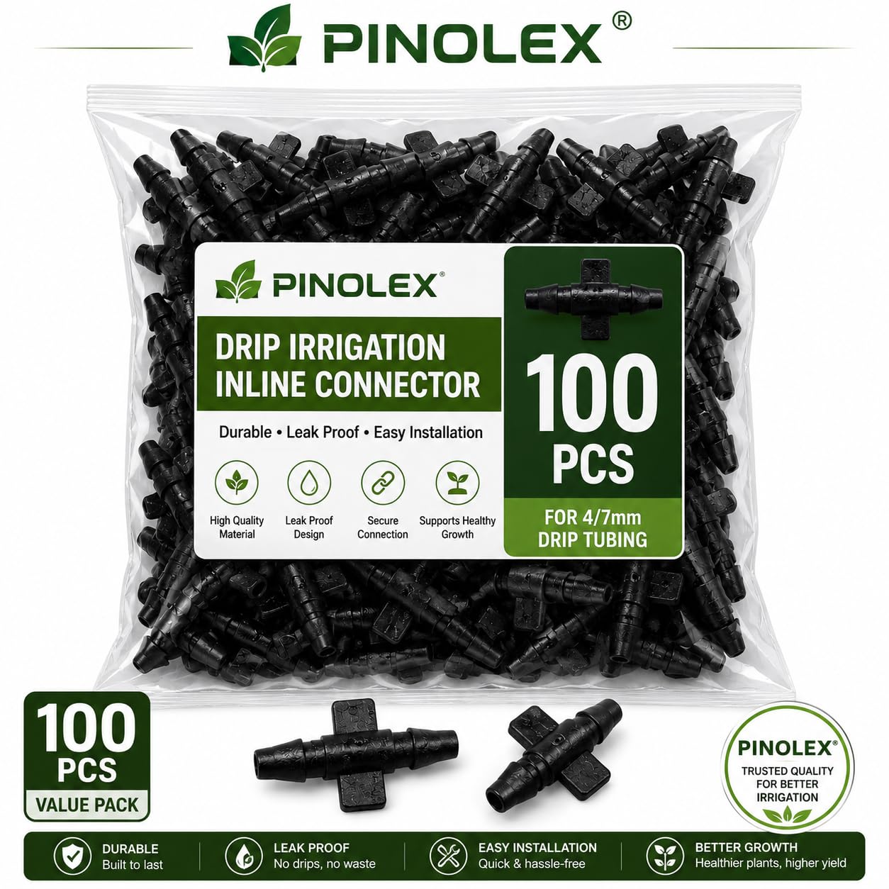 Pinolex Drip Irrigation Kit - 100 Connectors -9 Pinolex Drip Irrigation Kit - 100 Connectors -9