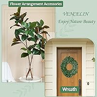 Vista 3 de Bigger Artificial Magnolia Leaves-Fake Green Magnolia Leaves for Wedding Decorations,Bookmark,Fake Leaves Decor,DIY Magnolia Wreaths,Home Decor