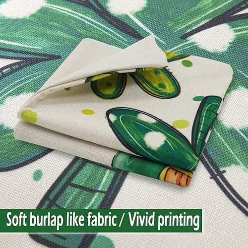 Miniatura 6 de CARRIE HOME Juego de 2 fundas de almohada de gnomo del día de San Patricio de 18 x 18 pulgadas fundas de almohada verdes de trébol de la suerte para