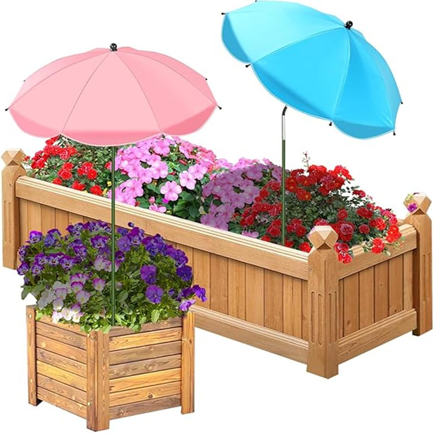 Upgraded Umbrellas for Outdoor Plants, 26" Larger Garden Plant Umbrella Shade with Adjustable Angle, 43.4" Higher Sun Shade for Plants, Potted Plant, Garden Beds image 5