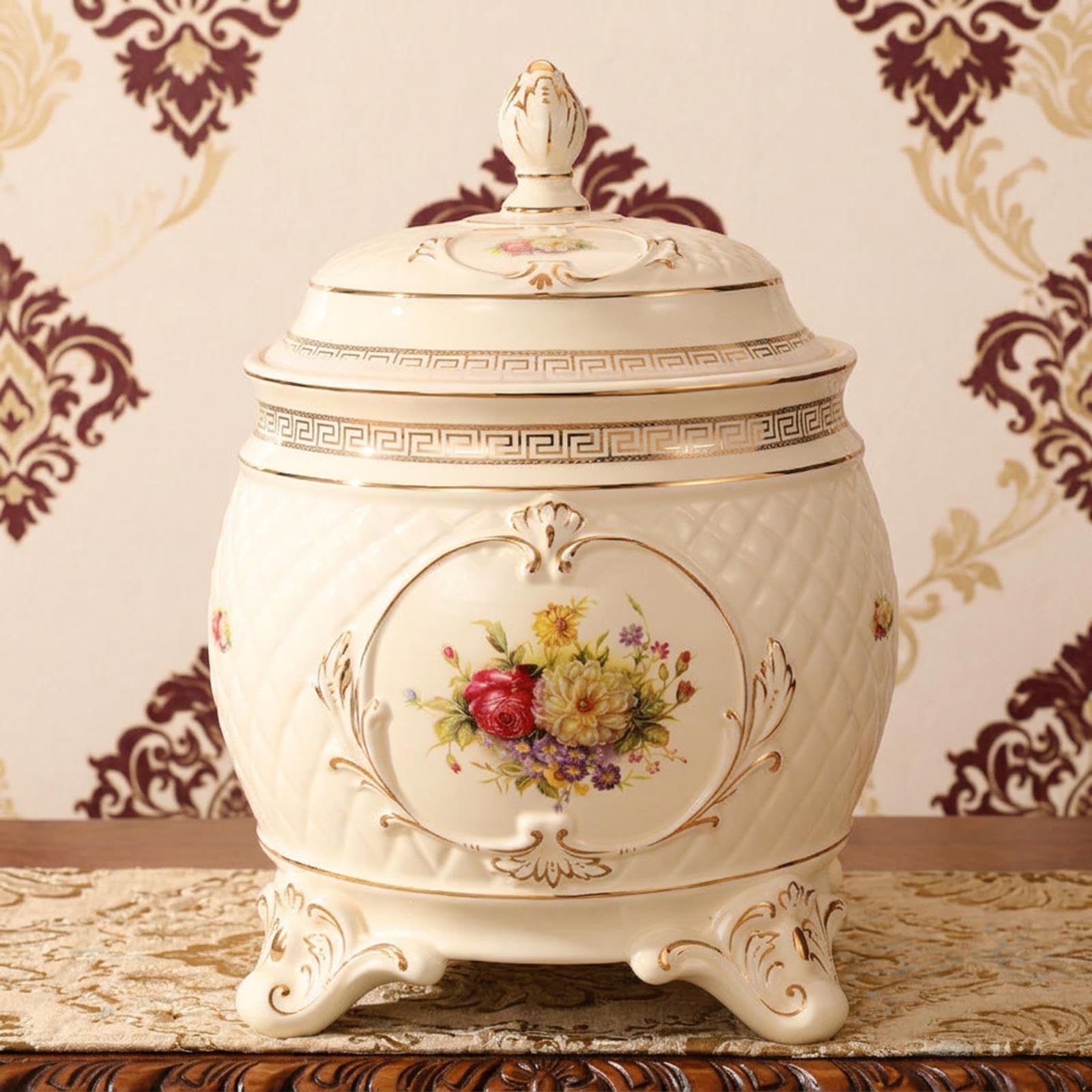Barattolo in Ceramica per Cucina, Contenitore per Riso e Farina