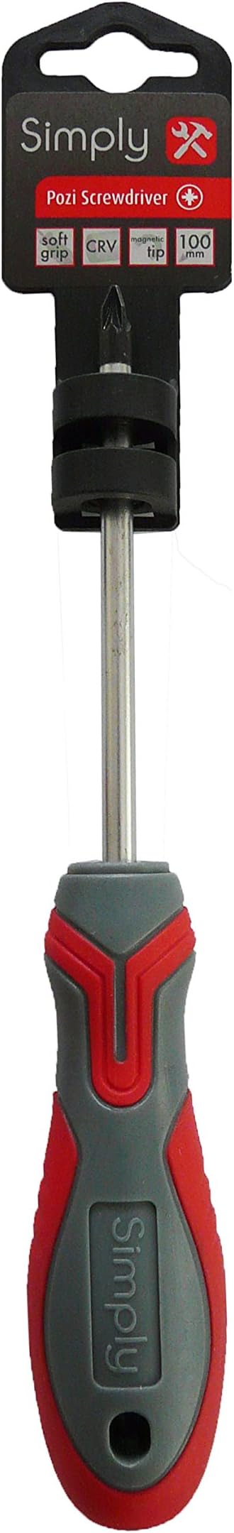 Simply Tools POZ02 100mm Pozidrive Headed Screwdriver Repair Tool with Chrome Vanadium Steel Body resists bending and snapping