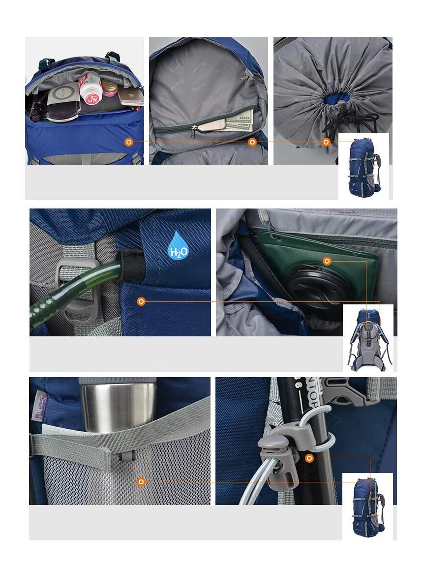 Pacchetto Di Alpinismo Professionale, Borsa Da Viaggio All'aperto Grande Capacità Ergonomia Multifunzione Impermeabile Comfort Traspirante Unisex