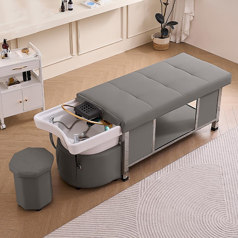 Shampoo Bed, Salon Head Spa Equipment Massage Table, Thai Hair Washing Shampoo Bed, 3