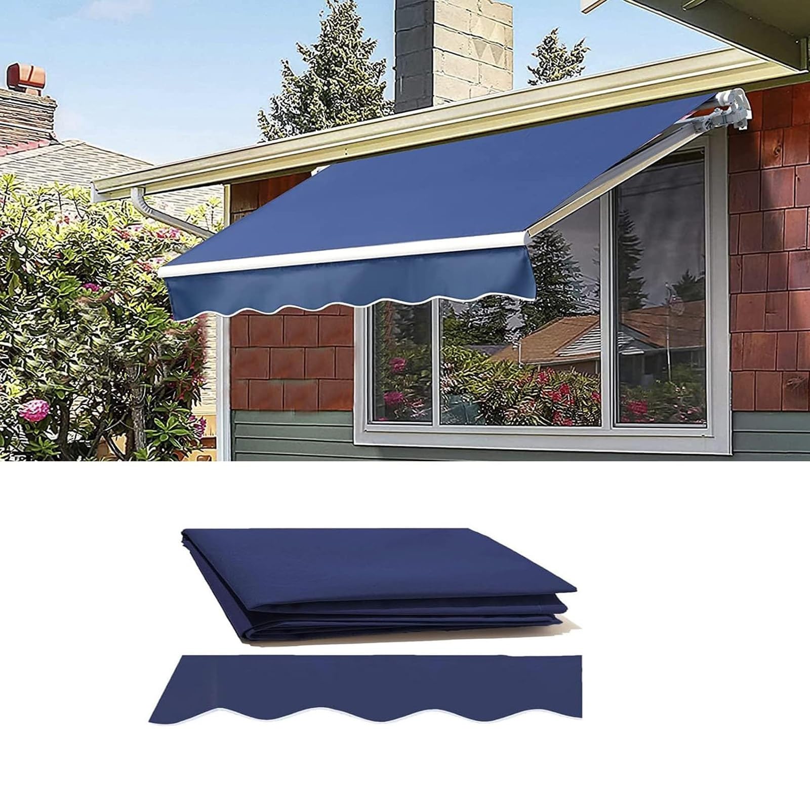 Toile de remplacement pour store de terrasse et balcon 200x150 en polyester anti UV