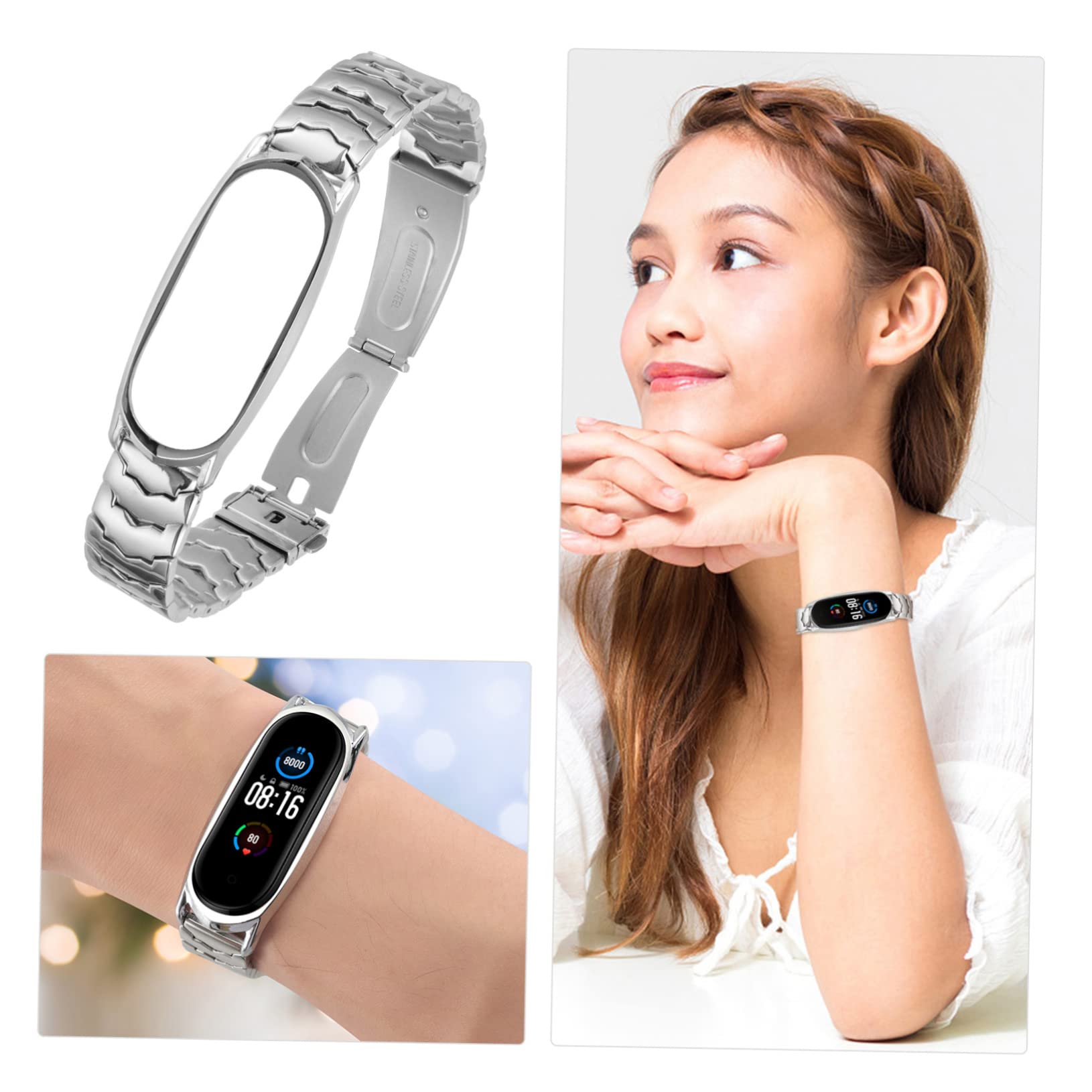 Hemobllo 2 Pièces Bracelet Montre Ceinture Reloj Inteligente Para Mujer Hommes Bracelets En Métal Accessoires De Gymnastique Pour Hommes Montre De Fitness Montres-Bracelets