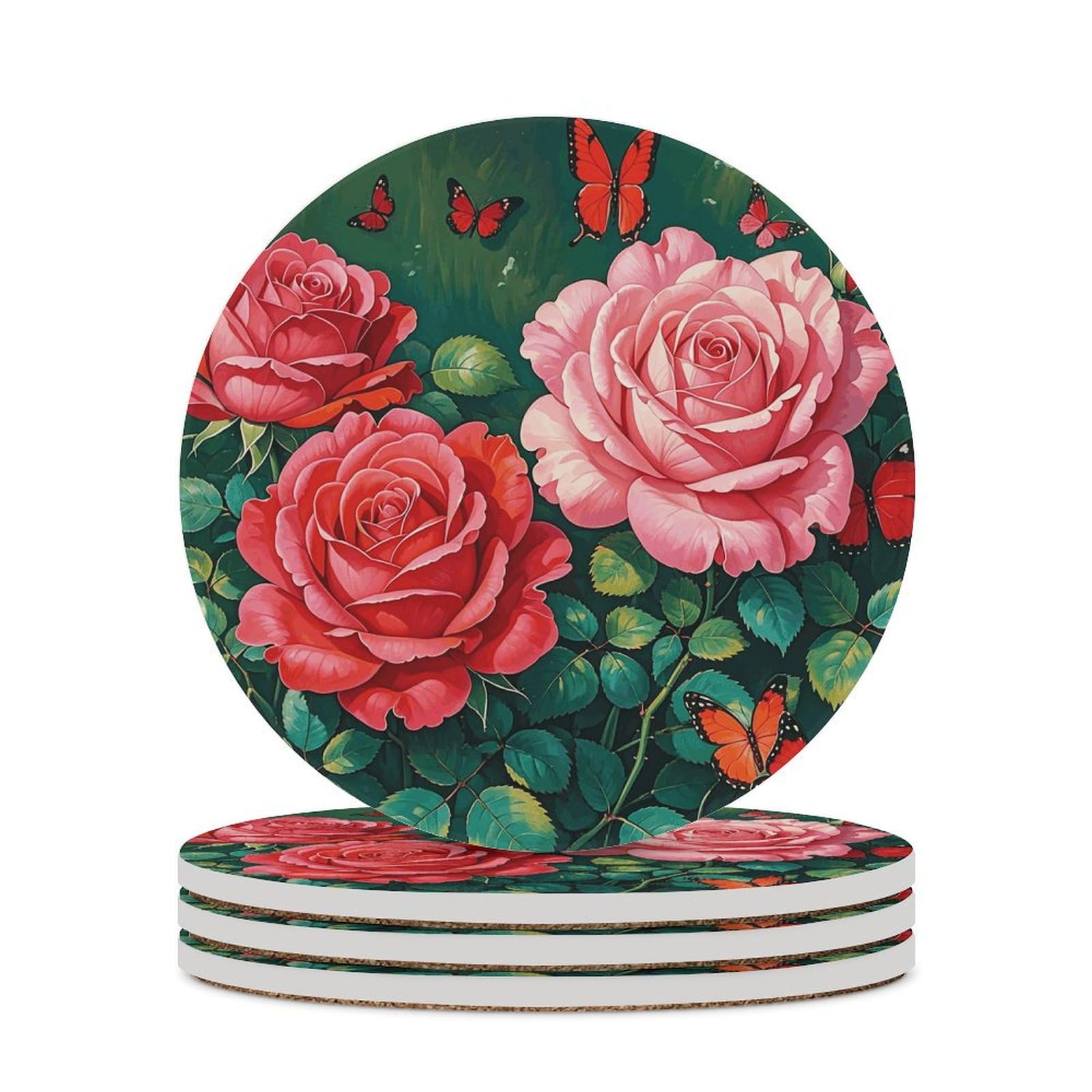 Dessous de verre ronds céramique pour éviter les taches de tasses sur vos tables de salon