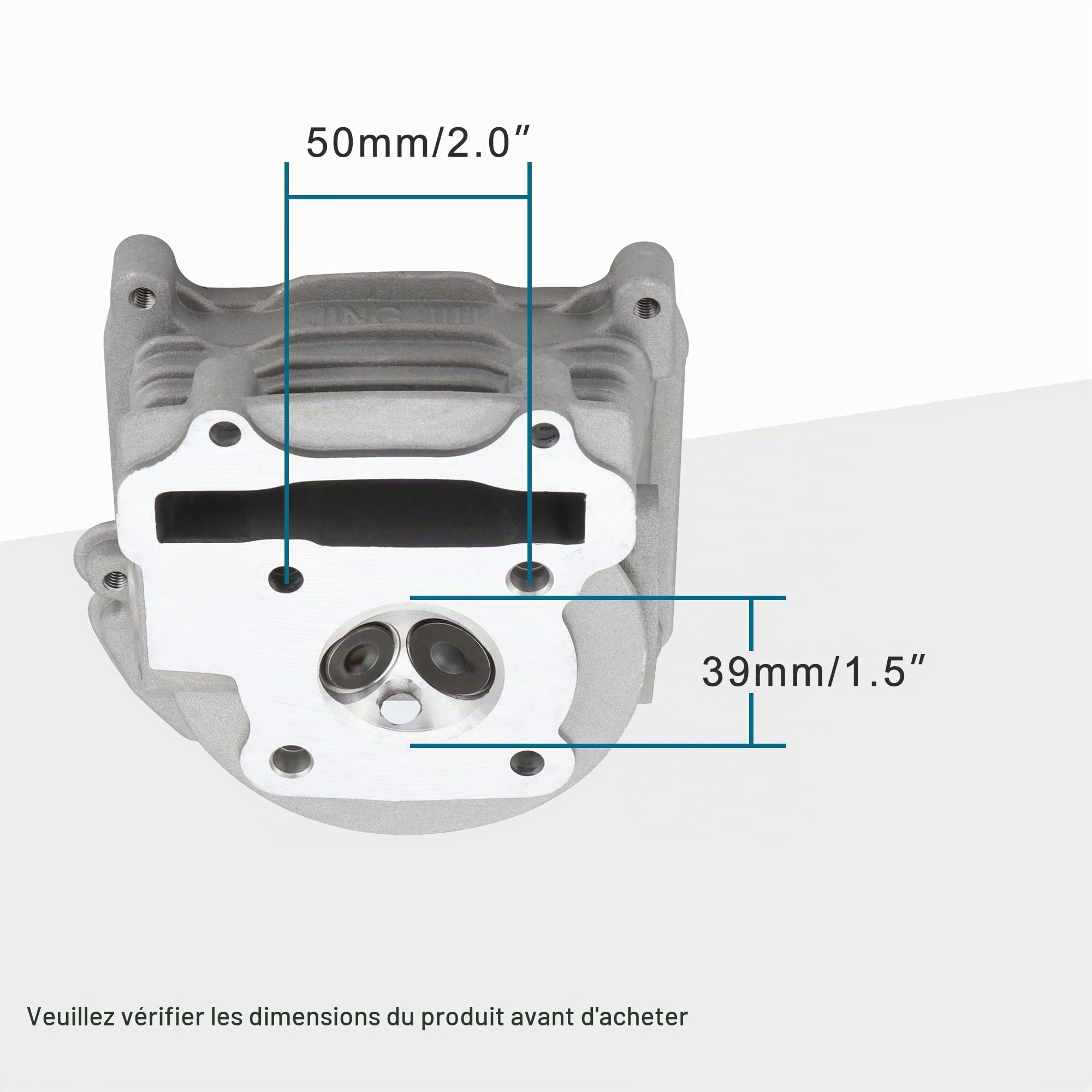 GOOFIT Tête De Cylindre Avec Vanne Remplacement pour 4 Stroke GY6 49cc 50cc Scooter Moped 139QMA 139QMB Engine Part