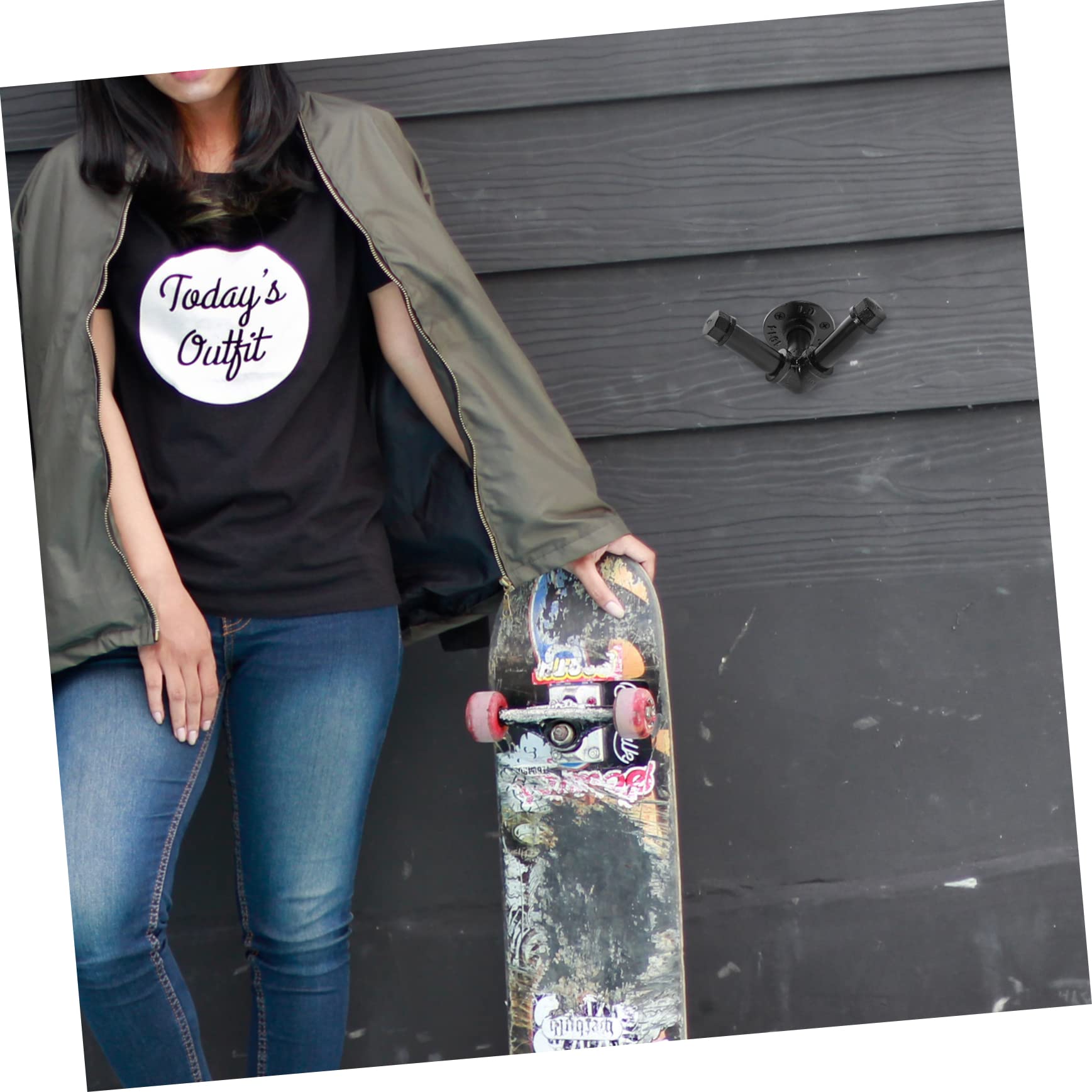 Abaodam Skateboard Wall Bracket Storage Holder Wall-Mounted Rack Display Stand Compact Shelf