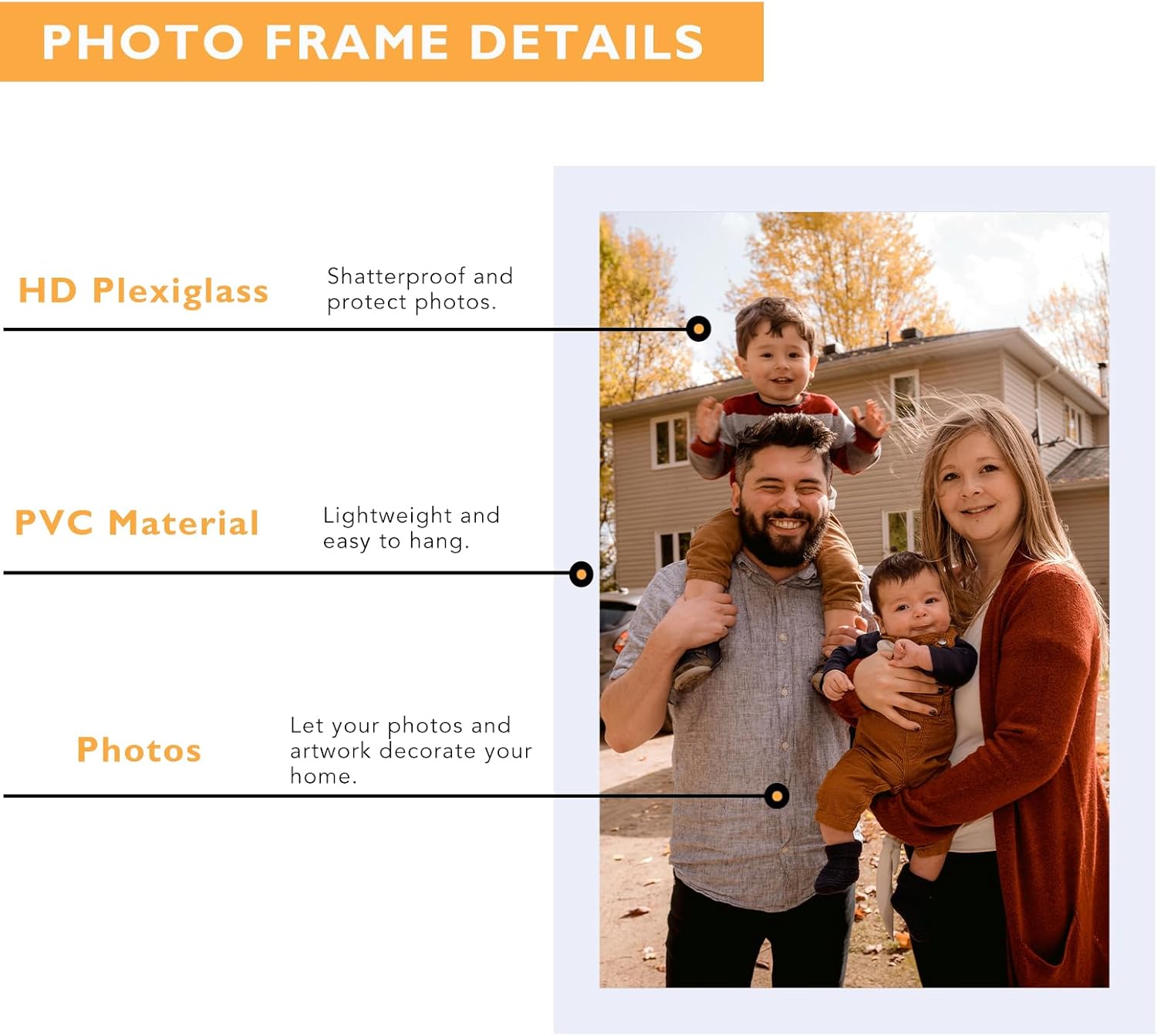 6 Packs 7x10 Picture Frame White, Engineered Wood 7 x 10 Photo Frame, 7 by 10 Photo Poster Frame for Wall Hanging and Tabletop Set of 6, White