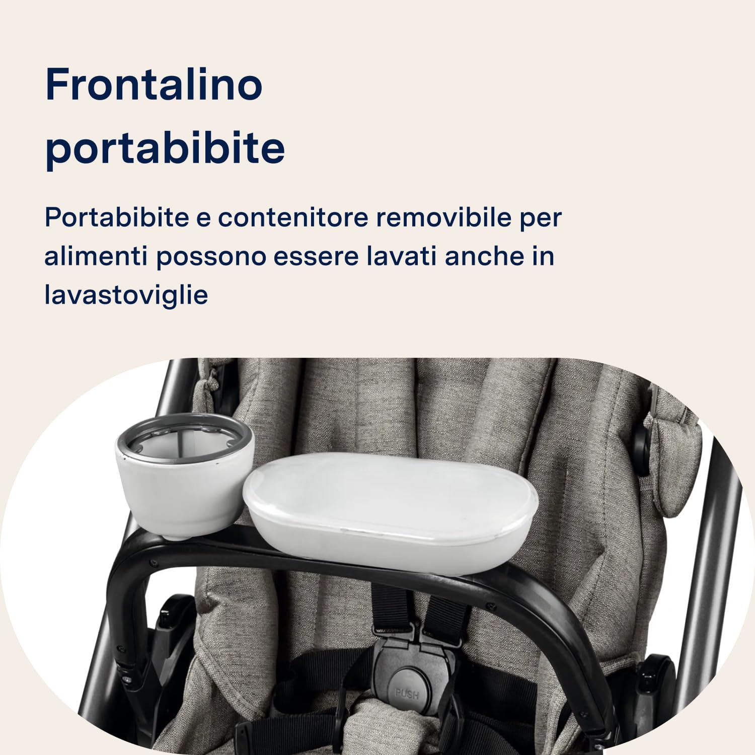 PEG Child Tray Veloce/Vivace - Vassoio Portabibite e Porta Merenda - Compatibile con Passeggini Veloce e Vivace di Peg