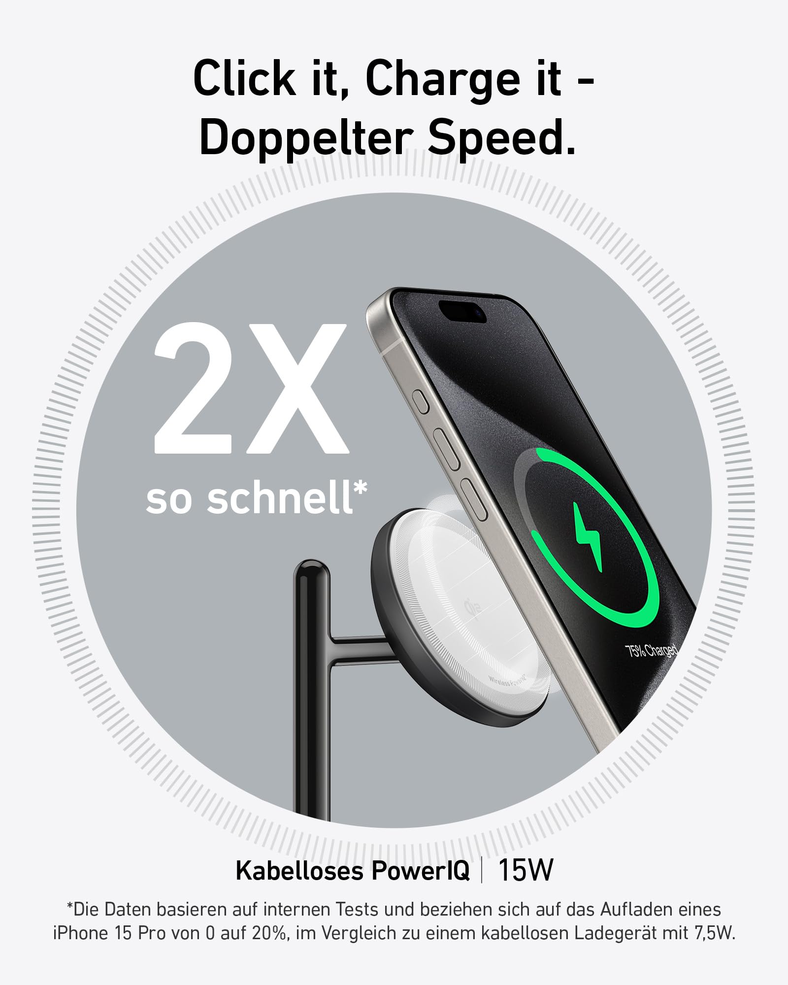 Anker MagGo 3-in-1 Kabellose Ladestation, 15W kabelloser Ladeständer, MagSafe-kompatibel, Qi2-zertifiziert, für iPhone 17/16/15/14 Serie, AirPods Pro, Apple Watch Ultra (Mit USB-C Netzteil und Kabel)