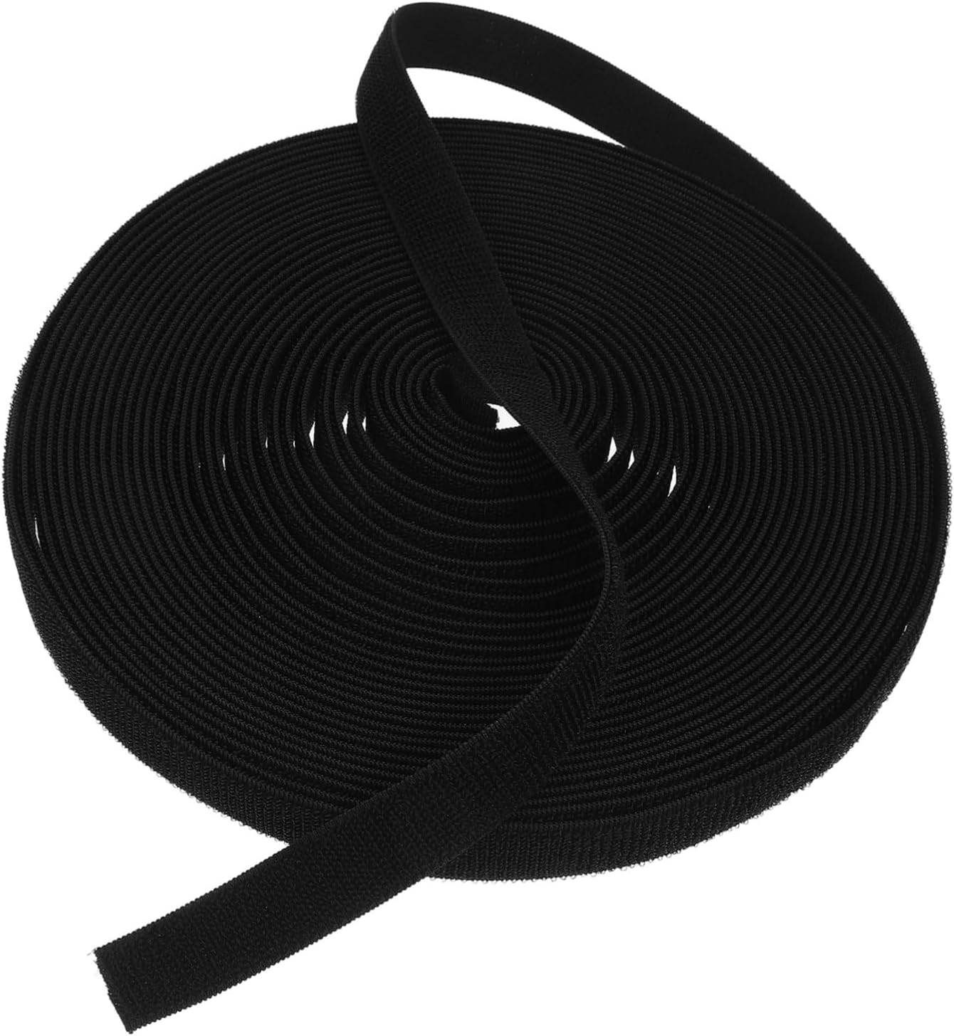 Heavy Duty Tape Stretch Band for Elastic Hook Loop Fasteners Nylon Belt Strap Yards Black