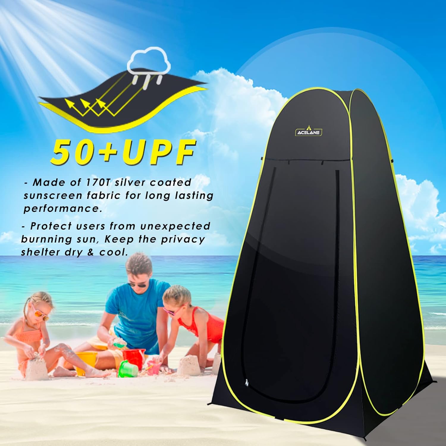 Acelane Pop Up Privacy Tent Camping Shower Tent Changing Dressing Room Rain Shelter Camp Toilet Bathroom Fishing Shelter Foldable with Carry Bag for Outdoor Hiking Beach Fishing Picnic RV Travel : Sports & Outdoors