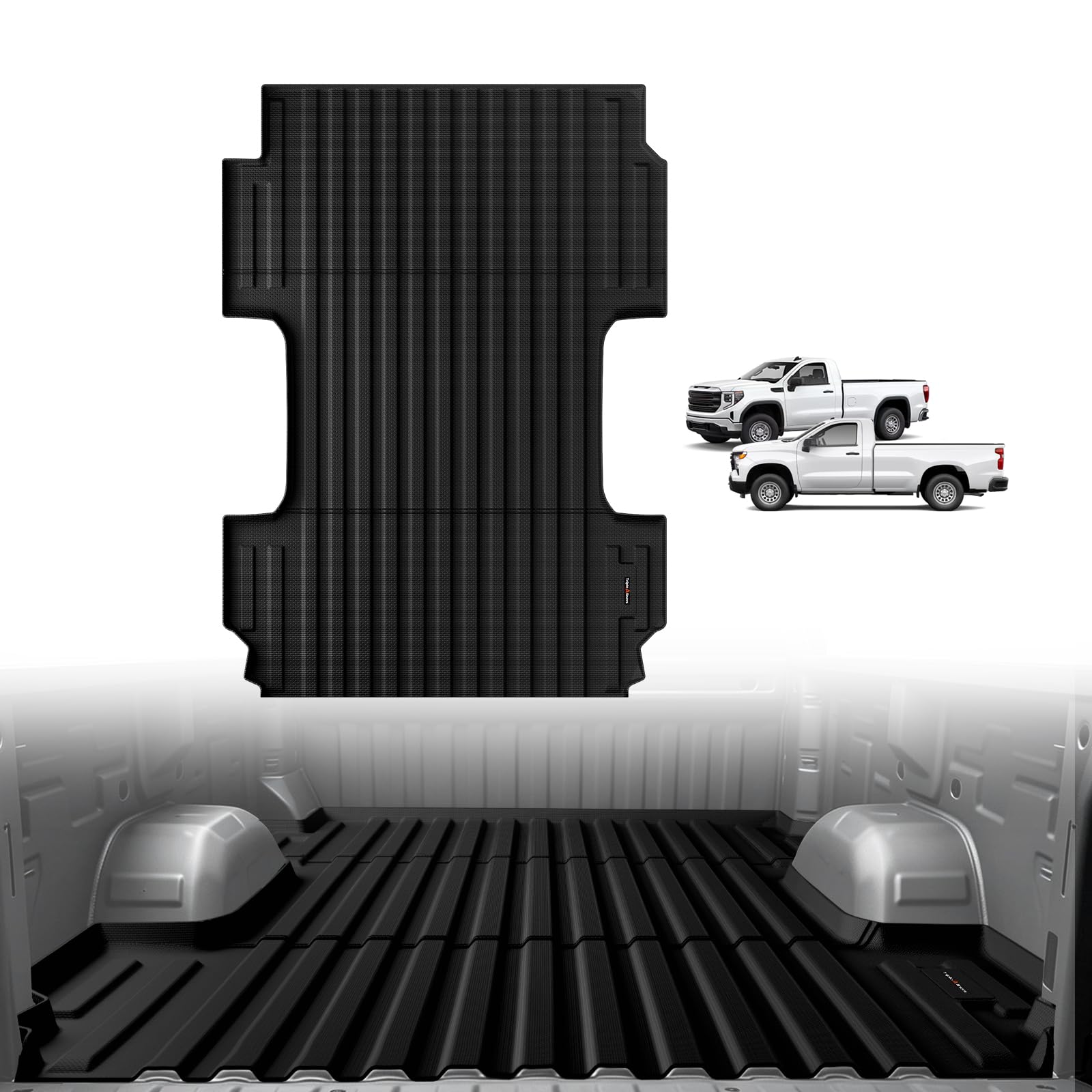 TripleAliners 8.2FT Truck Bed Mat for 2019+ Chevy Silverado/GMC Sierra 1500