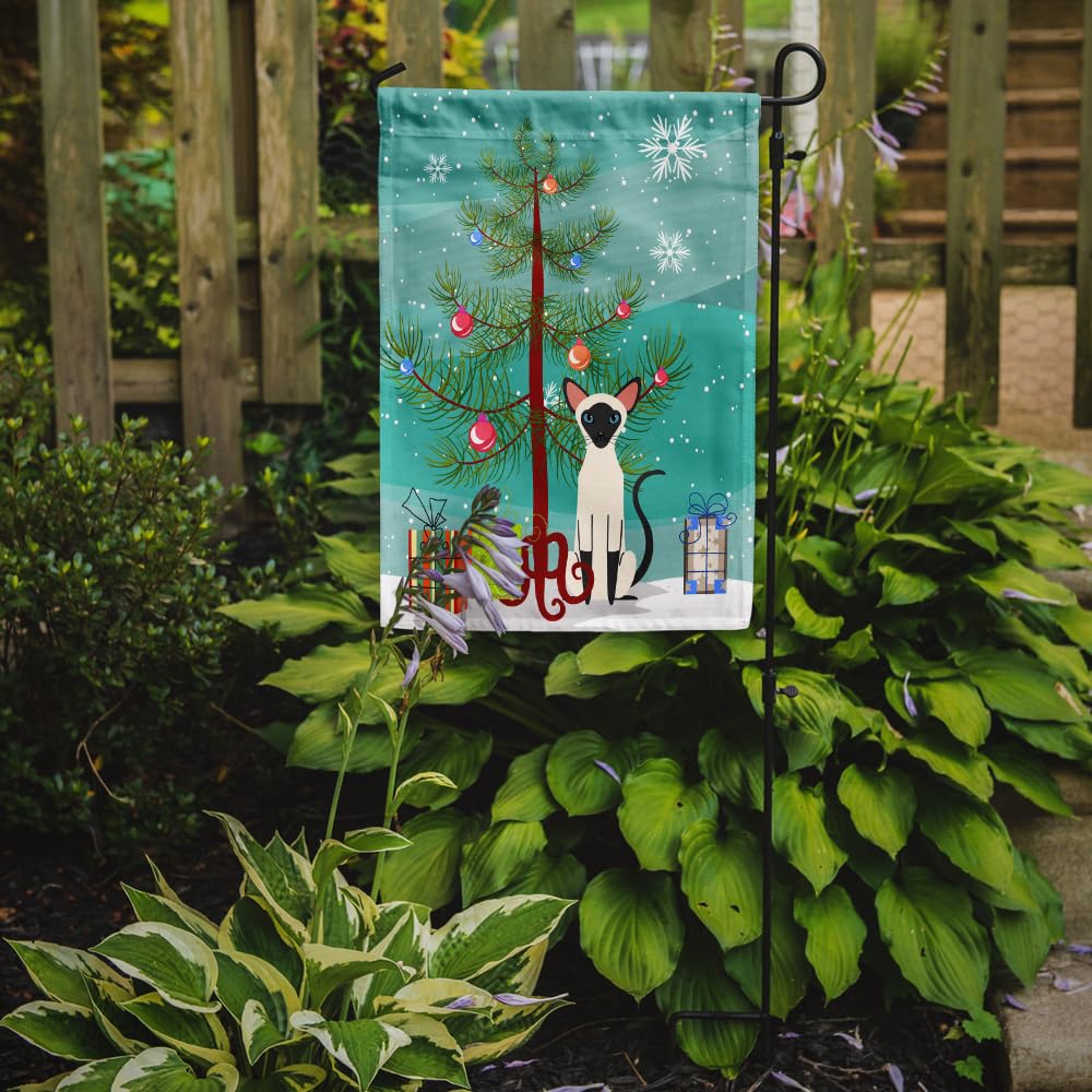 tesori dell' Caroline BB4429GF Garden size Siamese Cat bandiera Merry Christmas Tree, multicolore, Small : Caroline's Treasures