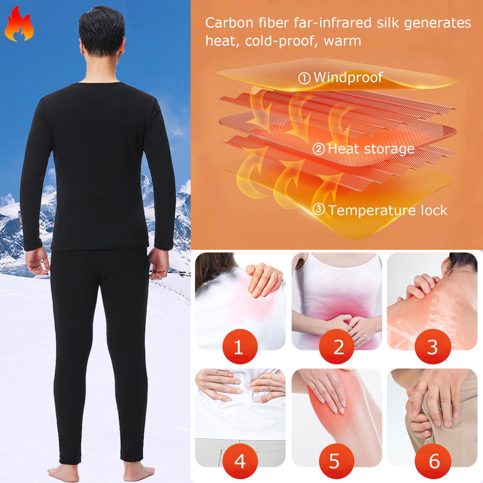Inverni, Biancheria Intima Riscaldata, Uomo, Donna, App E Telecomando, Riscaldamento, Magliette E Pantaloni Termici per Gli Sport all'Aria Aperta
