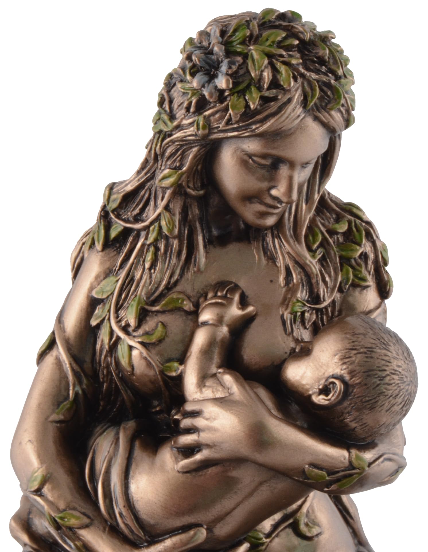 VOGLER Joh. Vogler GmbH Gaia - Figura de tierra con bebé en el pecho, color bronce