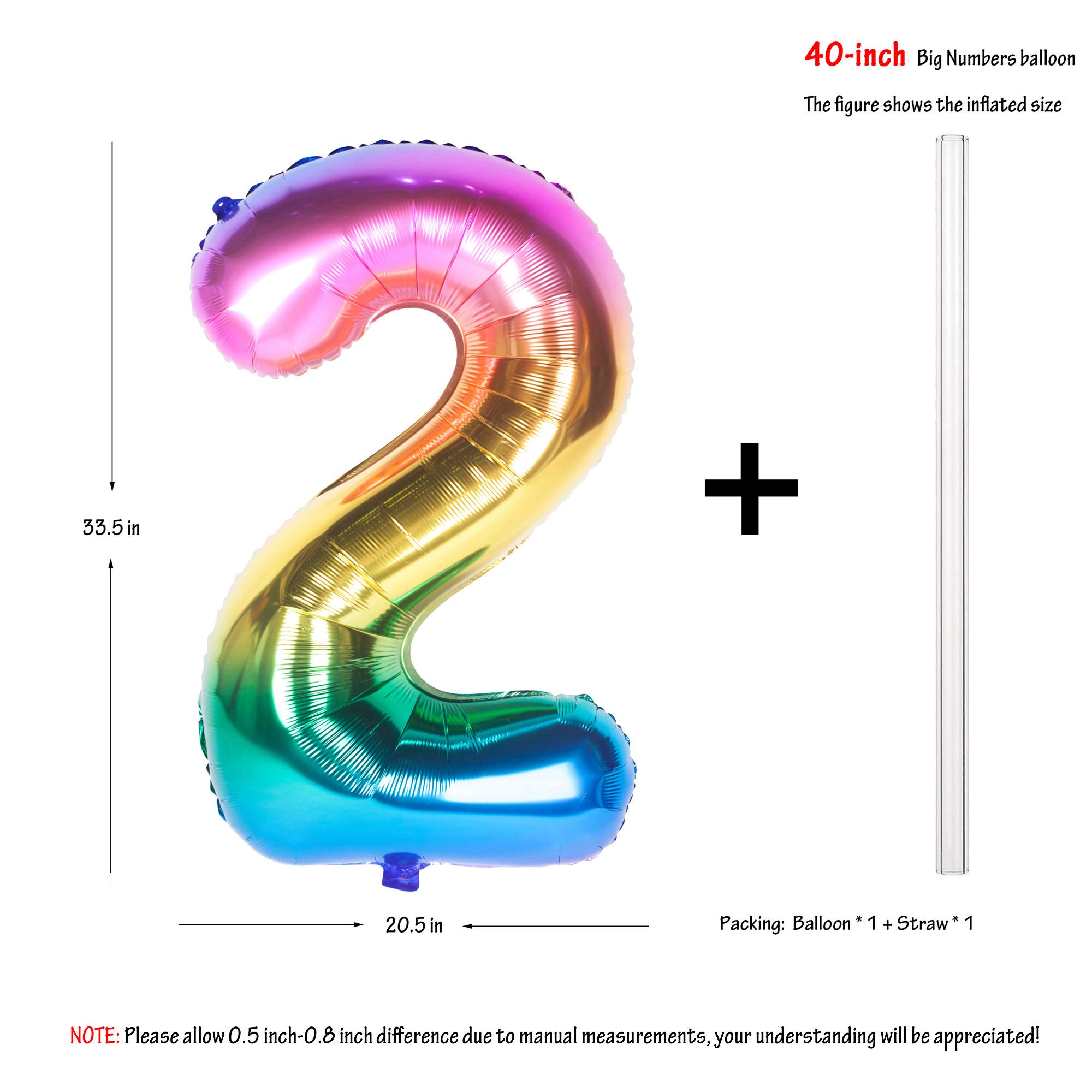 Red 0 balloon 40 Inch Giant Helium Foil Number 0 to 9 Red Balloon Birthday Wedding Party Digital Decorations (Number 0) — view 651